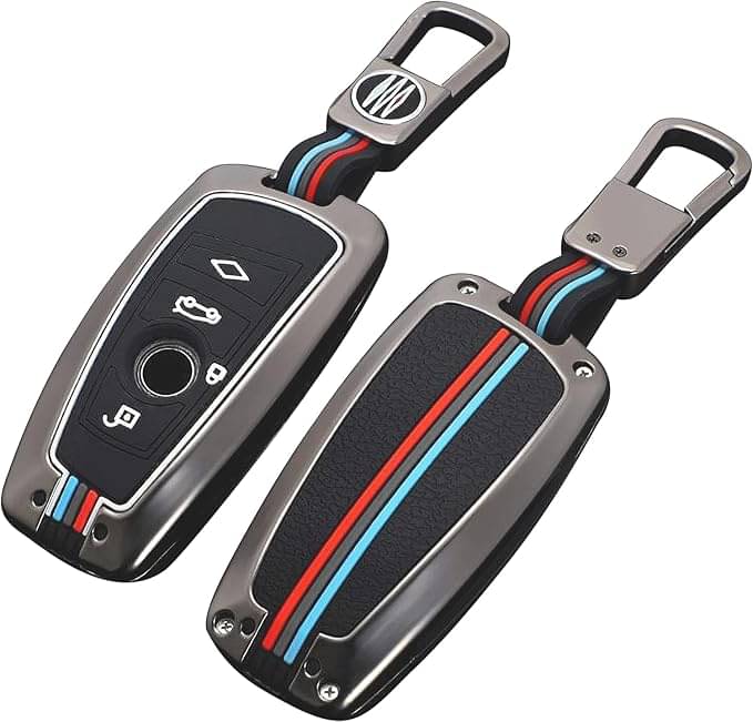 BKN Metal Soft Silicone Car Key Cover Compatible with BMW 1 3 4 5 6 7 Series X3 X4 M5 M6 GT3 GT5 Cars Keychain Keyless Entry Remote Case Holder 4 Button Key Cover BKN Metal Soft Silicone Car Key Cover Compatible with BMW 1 3 4 5 6 7 Series X3 X4 M5 M6 GT3 GT5 Cars Keychain Keyless Entry Remote Case Holder 4 Button Key Cover