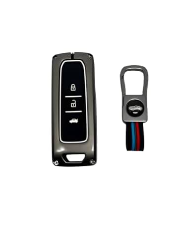 BKN Premium Metal Soft Car Key Cover Shell with Keychain & Full Protection Compatible with MG Hector 3 Button Smart Key Cover Full Metal Protections Special Feature Visible in Low-Light Conditions BKN Premium Metal Soft Car Key Cover Shell with Keychain & Full Protection Compatible with MG Hector 3 Button Smart Key Cover Full Metal Protections Special Feature Visible in Low-Light Conditions
