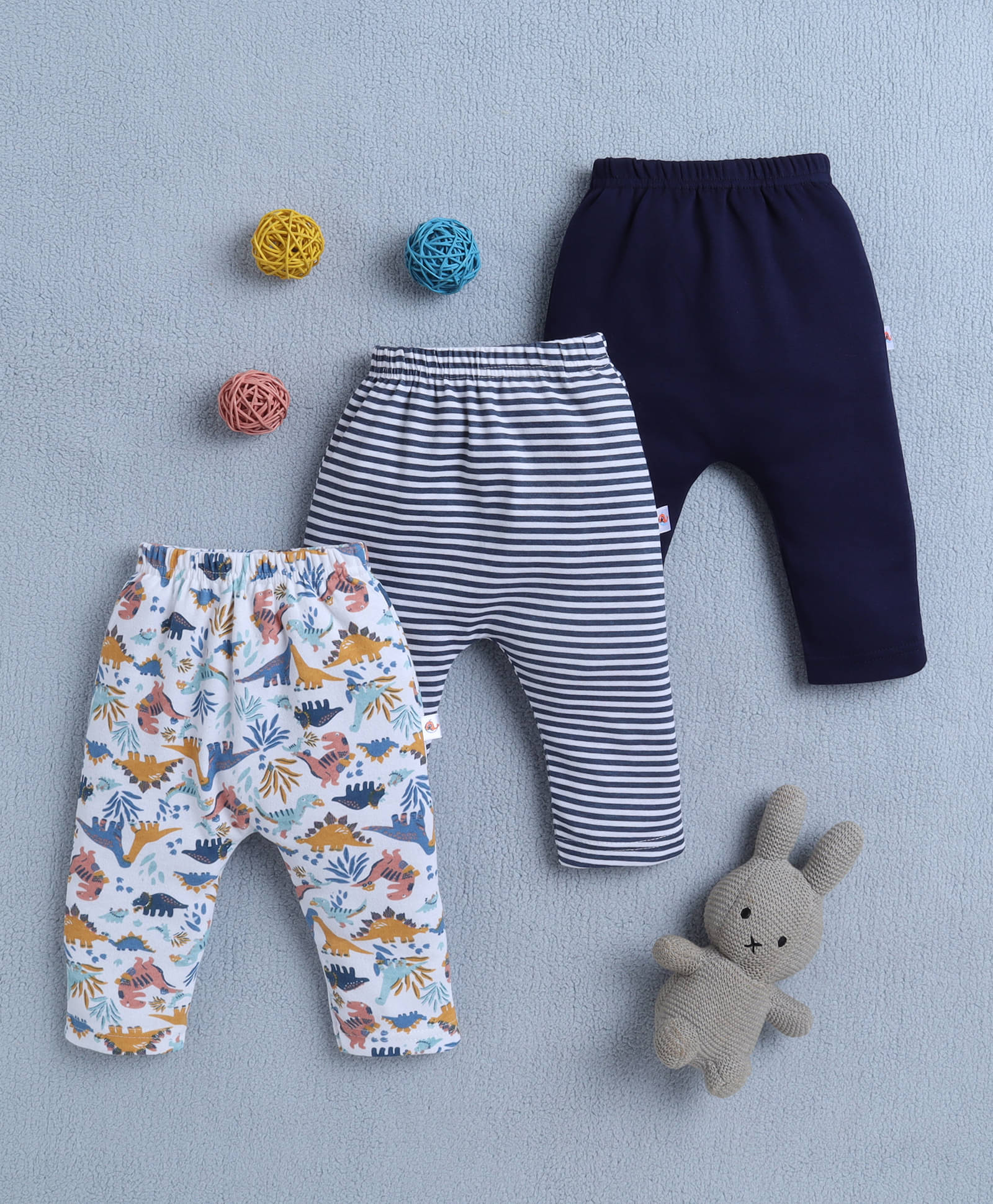     			BUMZEE Pack of 3 Baby Boys Cotton Legging ( Navy )