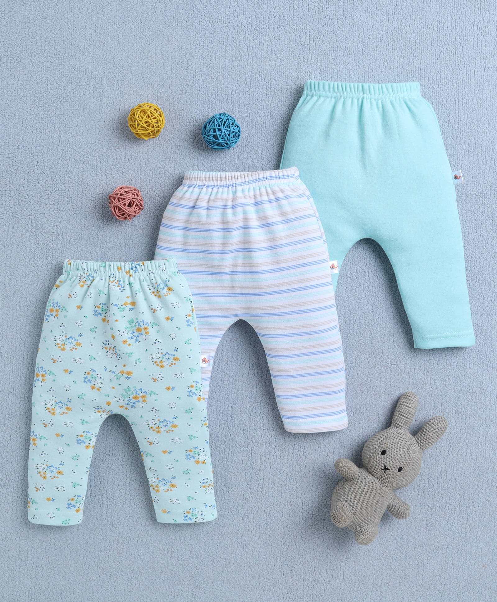     			BUMZEE Pack of 3 Baby Girls Cotton Legging ( Mint Green )