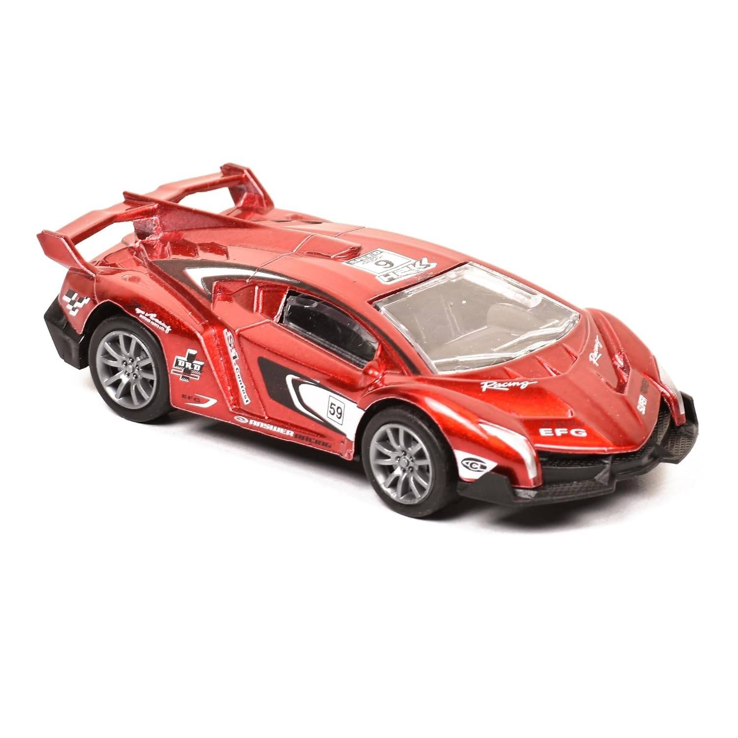 Braintastic Model Diecast Vehicle Pull Back Friction Super Simulation Model Car with 1:36 Scale Toys for Kids Age 3+ Years (Red) Braintastic Model Diecast Vehicle Pull Back Friction Super Simulation Model Car with 1:36 Scale Toys for Kids Age 3+ Years (Red)