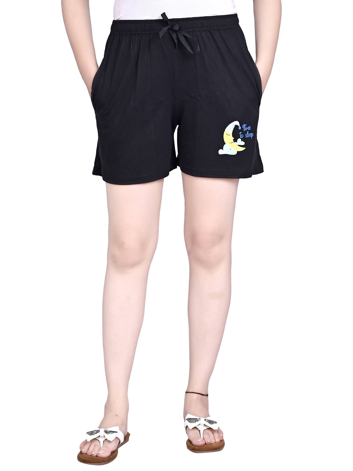     			CUSHEE Cotton Hot Pants - Black Single