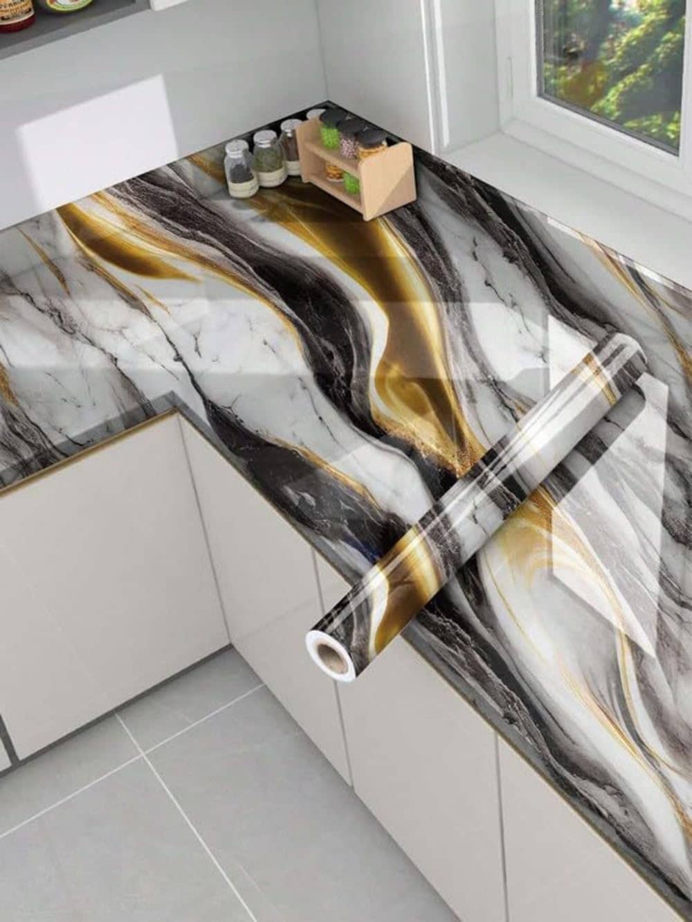 FLETIX Nature Wallpaper ( 60 x 200 ) cm ( Pack of 2 )