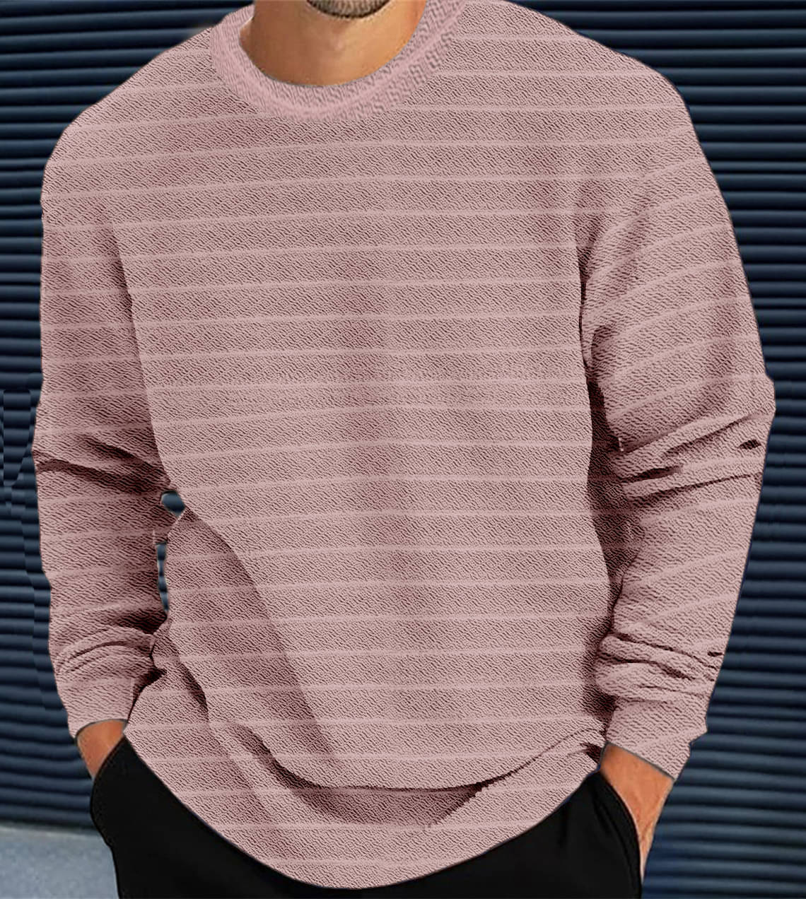 Force Polyester Regular Fit Striped Full Sleeves Men's Round T-Shirt - Pink ( Pack of 1 ) Force Polyester Regular Fit Striped Full Sleeves Men's Round T-Shirt - Pink ( Pack of 1 )