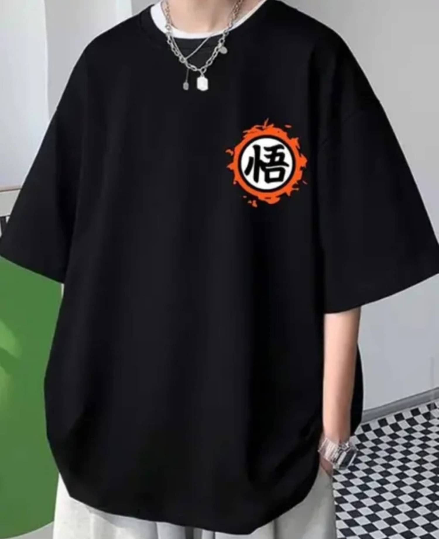     			SPARSH THIRTY THREE Men Cotton Blend Oversized Fit Printed T-Shirt ( Black )