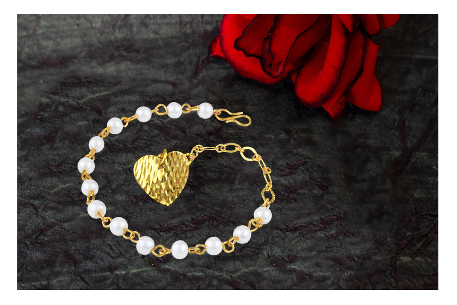     			JFL - Jewellery For Less Gold Bracelet ( Pack of 1 )