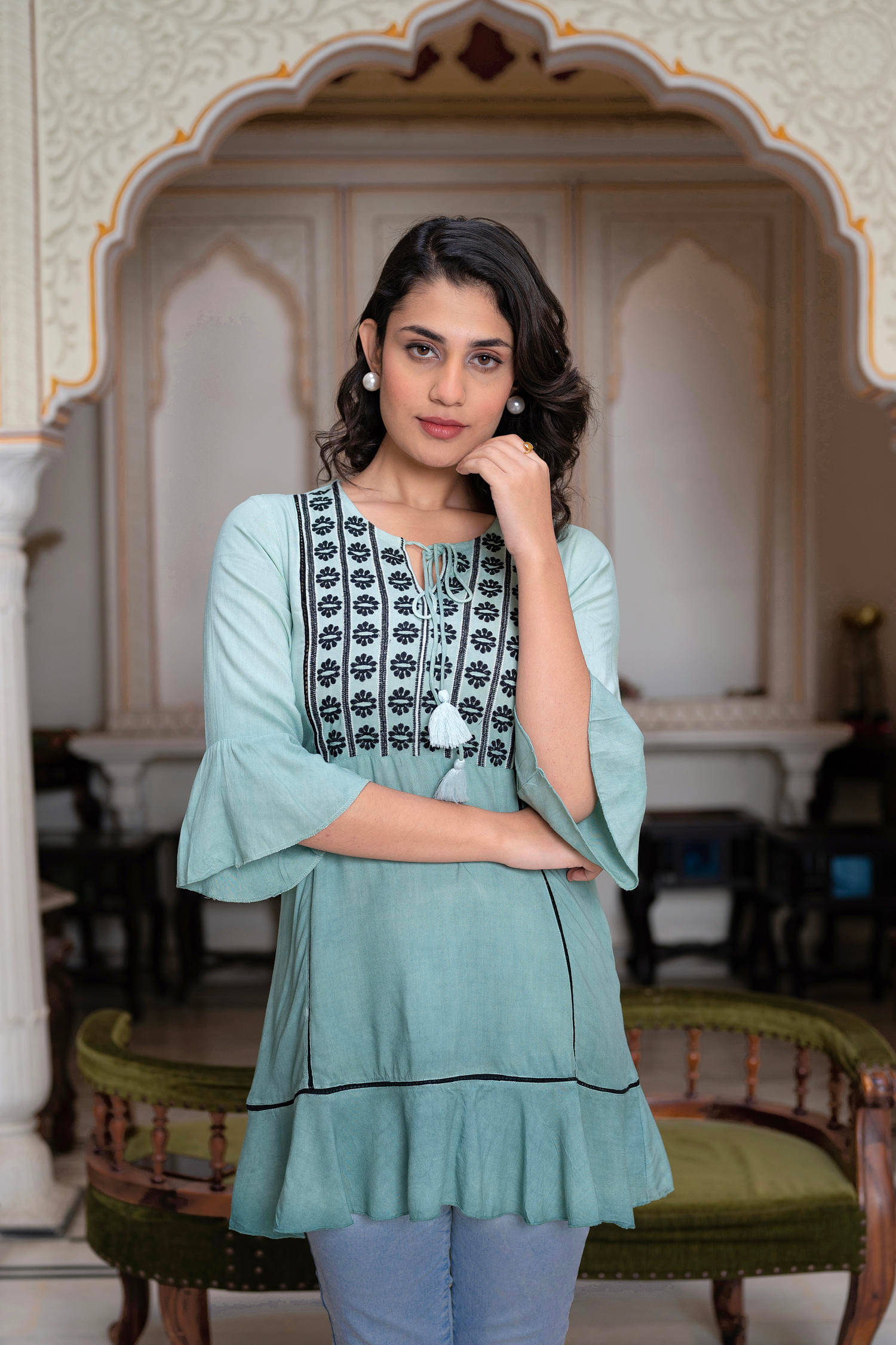 Juniper Women's Rayon Tunic ( Green ) Juniper Women's Rayon Tunic ( Green )