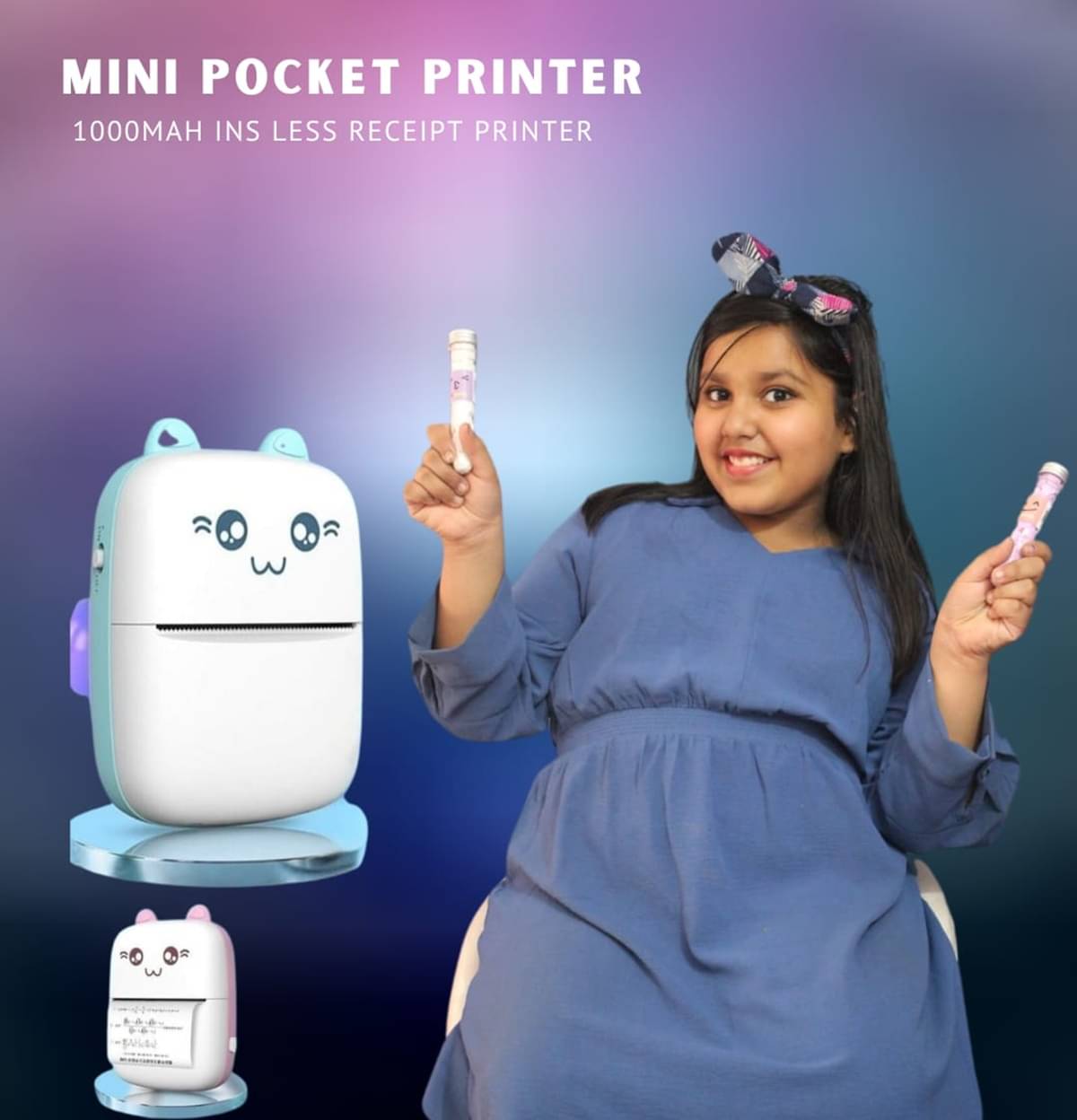 Kaash Bluetooth Printer Single Function Colored Thermal Printer Kaash Bluetooth Printer Single Function Colored Thermal Printer