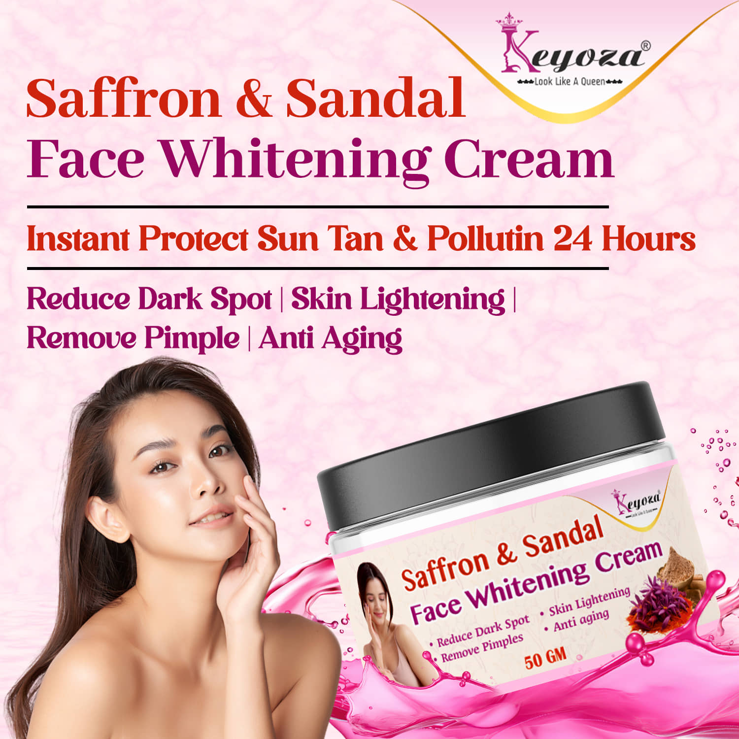 Keyoza Moisturizer All Skin Type Sandalwood ( 50 gm )