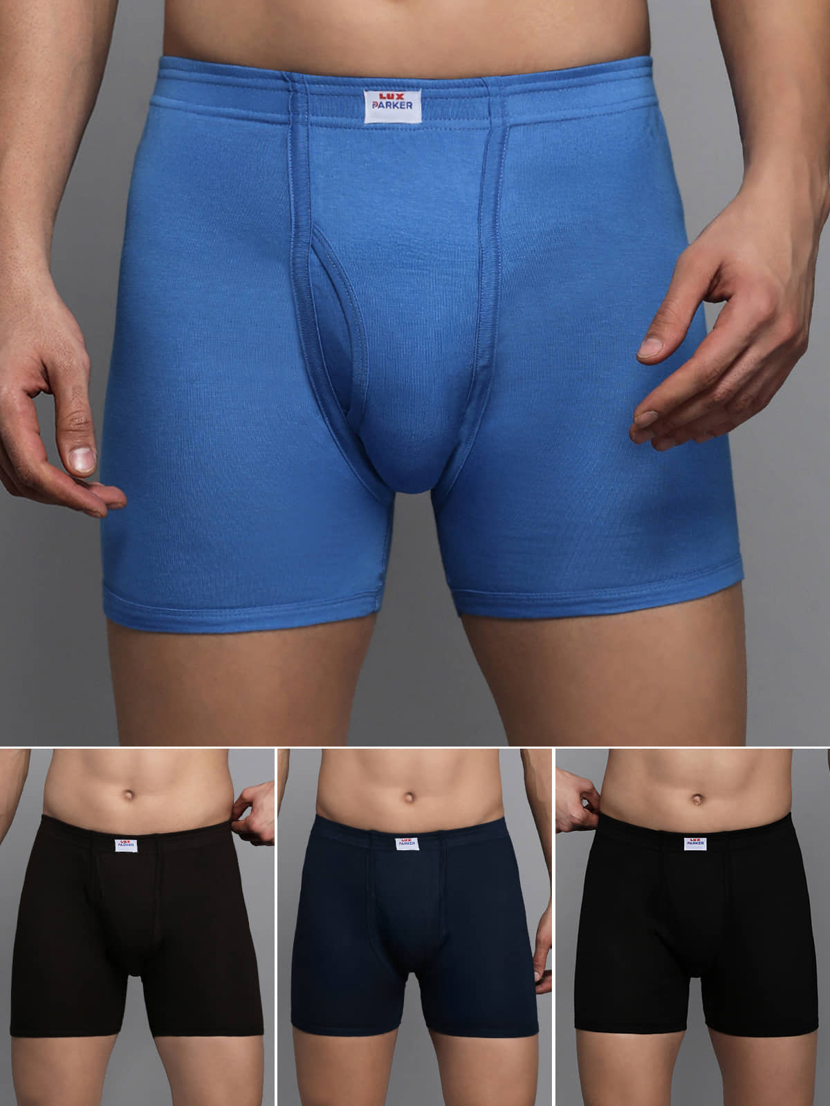 LUX PARKER Pack of 4 Cotton Blend Trunks For Men's ( Multicolor12 )