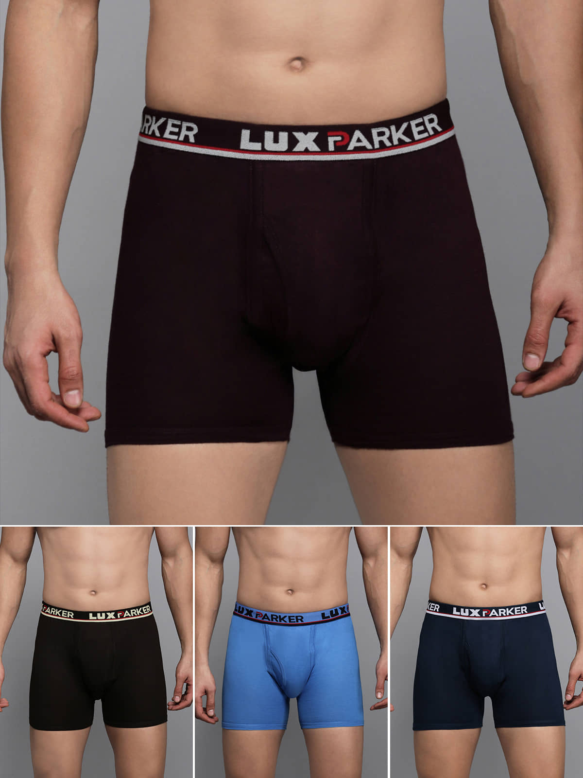 LUX PARKER Pack of 4 Cotton Blend Trunks For Men's ( Multicolor5 )