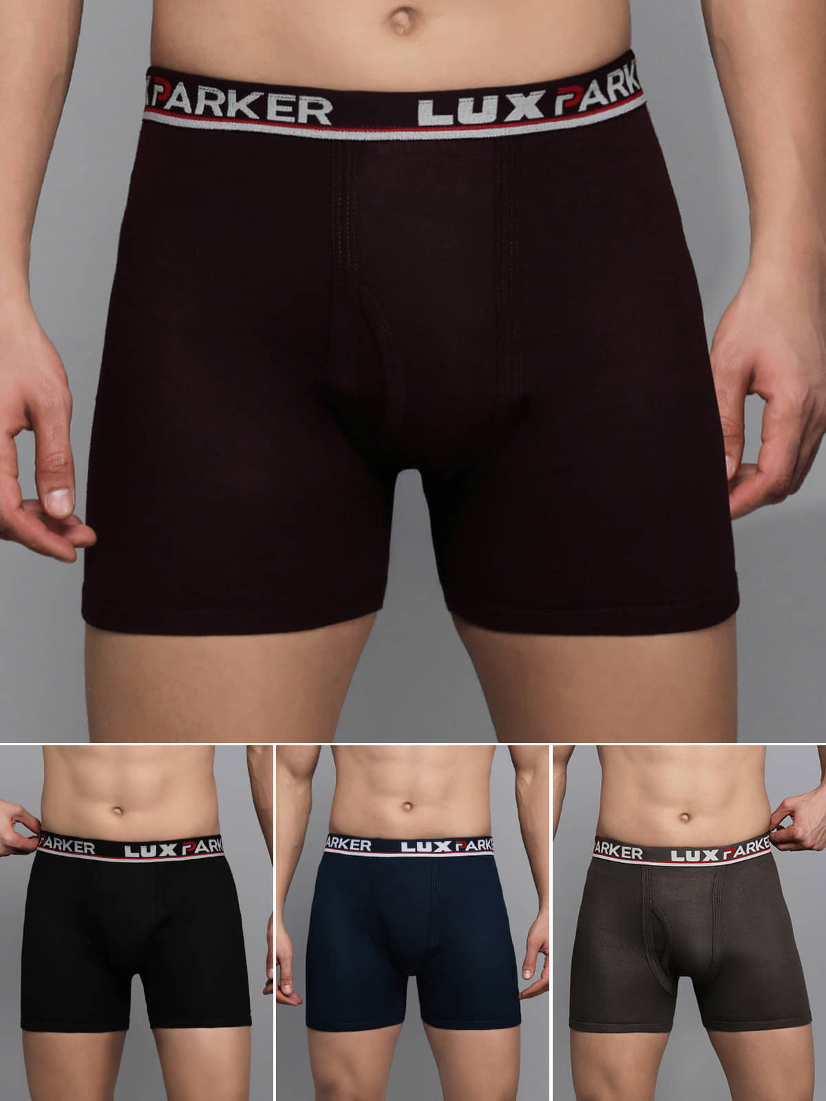 LUX PARKER Pack of 4 Cotton Blend Trunks For Men's ( Multicolor5 )