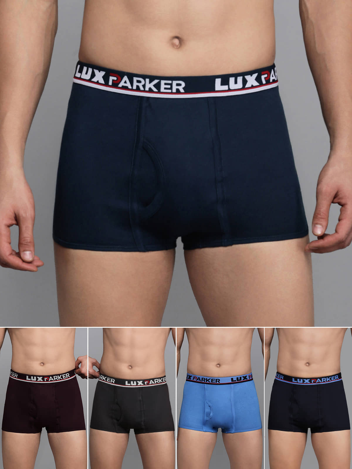 LUX PARKER Pack of 5 Cotton Blend Trunks For Men's ( Multicolor13 )