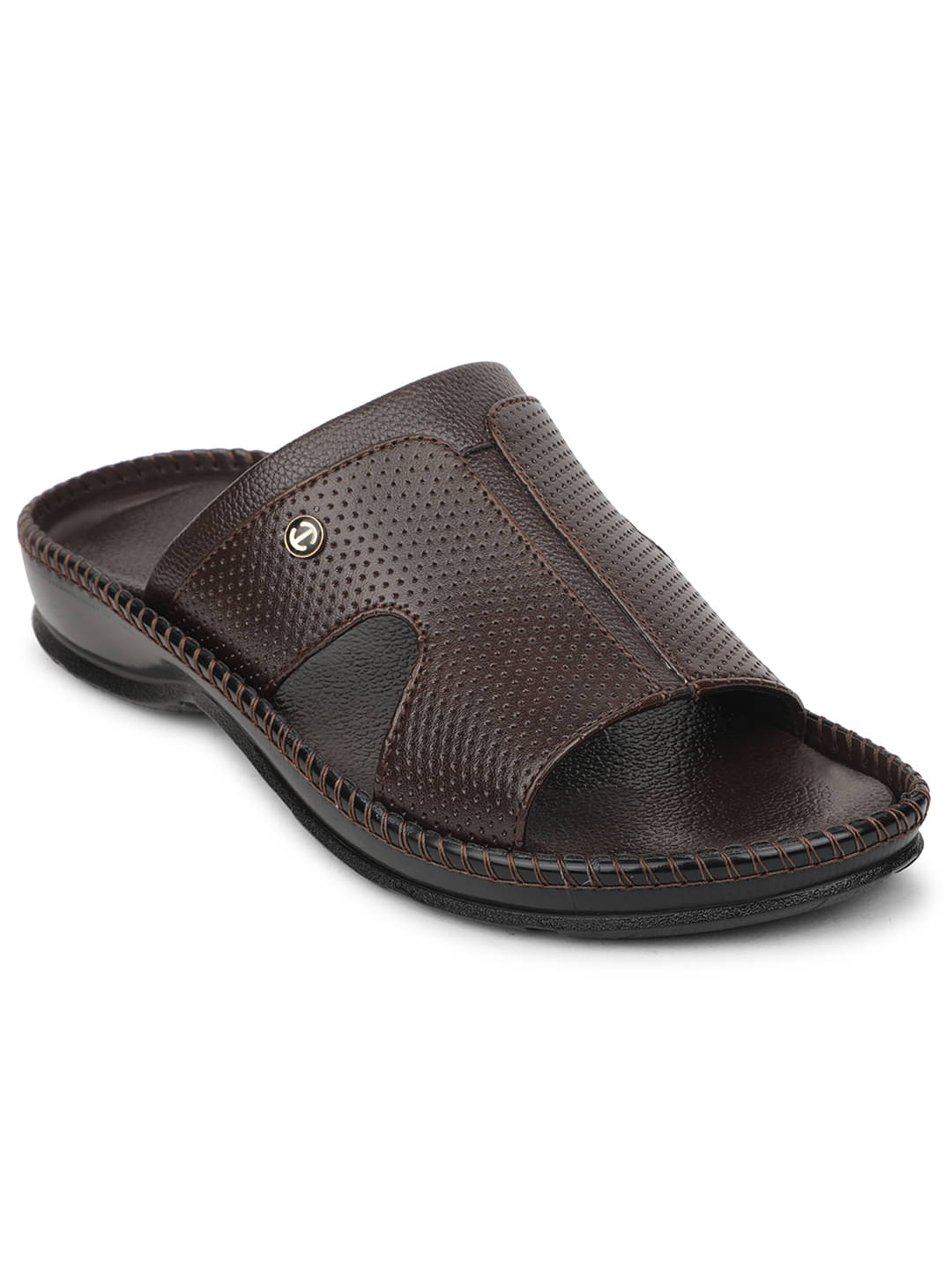     			Liberty Brown Men's Leather Slipper