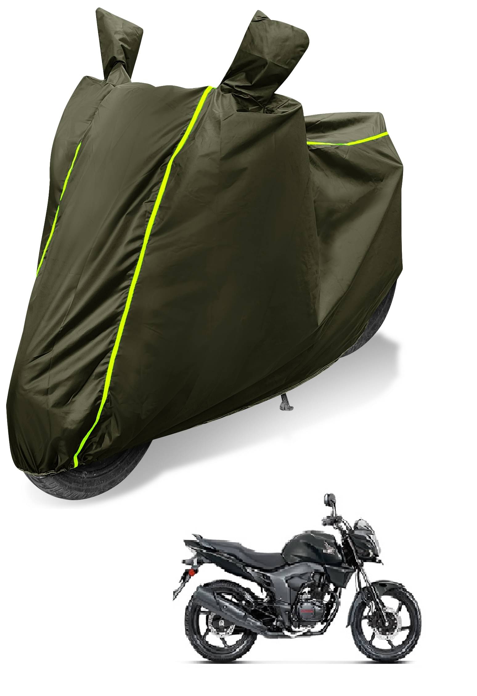 Mockhe Bike Body Cover for Honda CB Trigger ( Pack of 1 ) , Green     			Mockhe Bike Body Cover for Honda CB Trigger ( Pack of 1 ) , Green