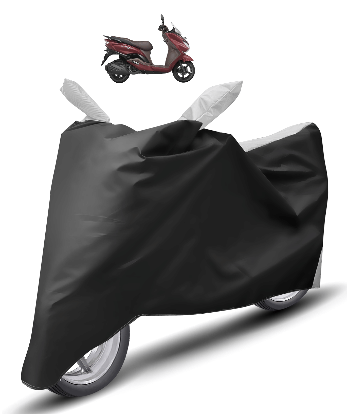 Mockhe Bike Body Cover for Suzuki All Bike Models ( Pack of 1 ) , Silver Mockhe Bike Body Cover for Suzuki All Bike Models ( Pack of 1 ) , Silver