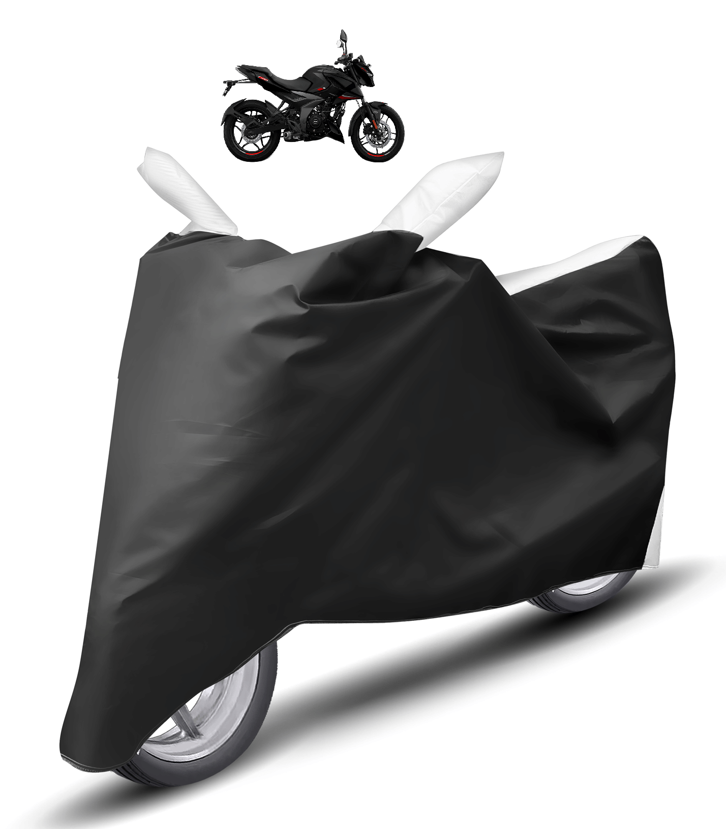     			Mockhe Bike Body Cover for Bajaj Pulsar DTSi ( Pack of 1 ) , White