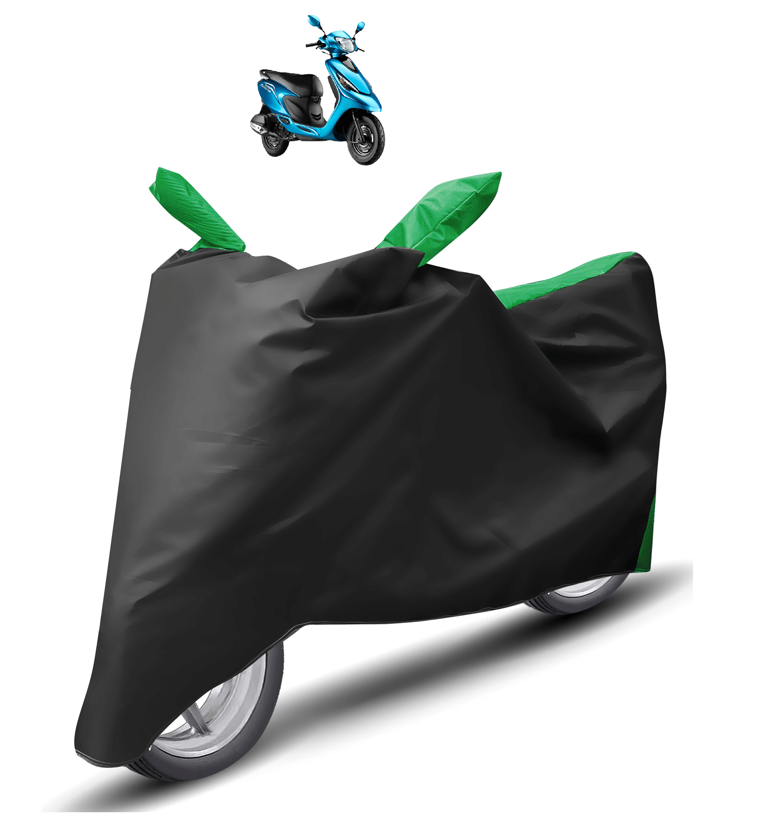 Mockhe Bike Body Cover for TVS ZEST ( Pack of 1 ) , Green Mockhe Bike Body Cover for TVS ZEST ( Pack of 1 ) , Green