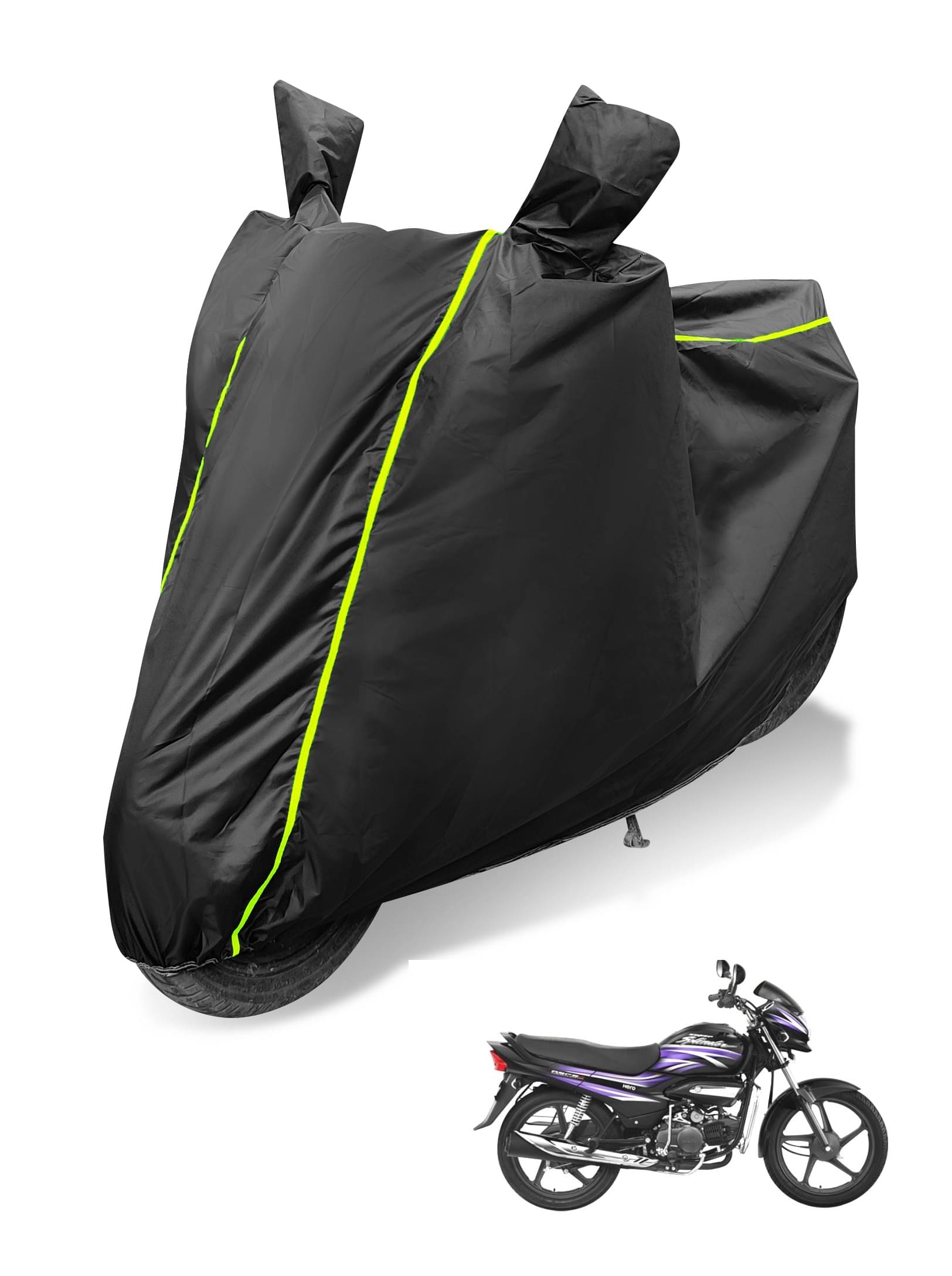 Mockhe Bike Body Cover for Hero Super Splendor ( Pack of 1 ) , Black Mockhe Bike Body Cover for Hero Super Splendor ( Pack of 1 ) , Black