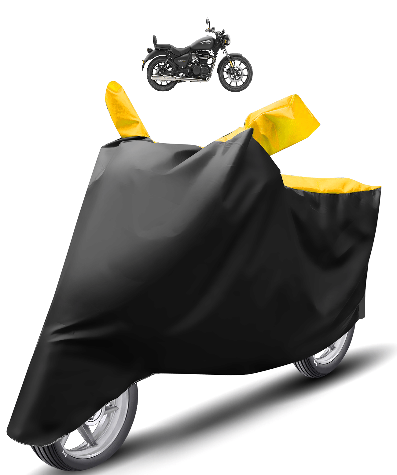 Mockhe Bike Body Cover for Royal Enfield All Bike Models ( Pack of 1 ) , Yellow Mockhe Bike Body Cover for Royal Enfield All Bike Models ( Pack of 1 ) , Yellow