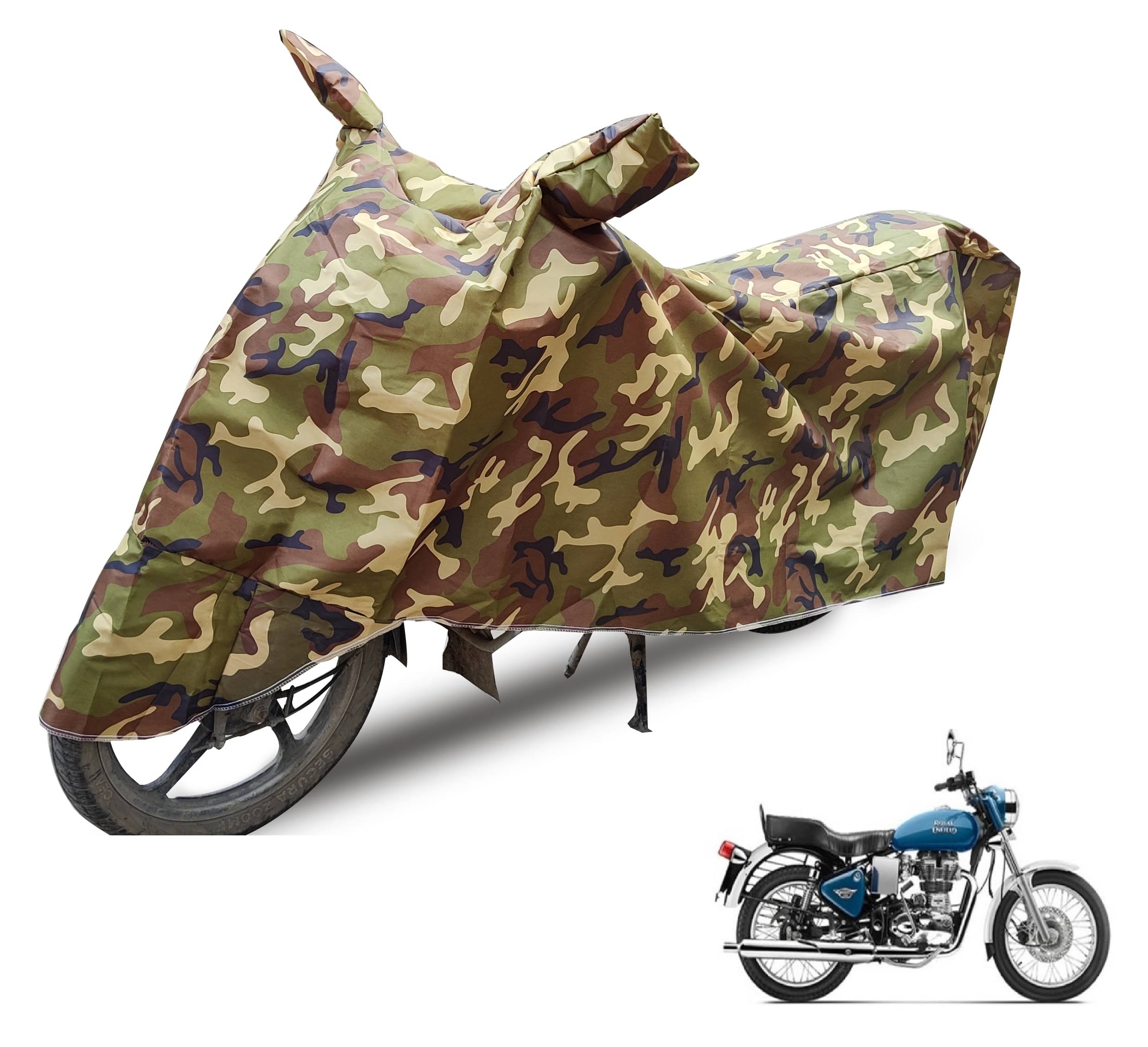     			Mockhe Bike Body Cover for Royal Enfield Bullet Electra ( Pack of 1 ) , Camouflage