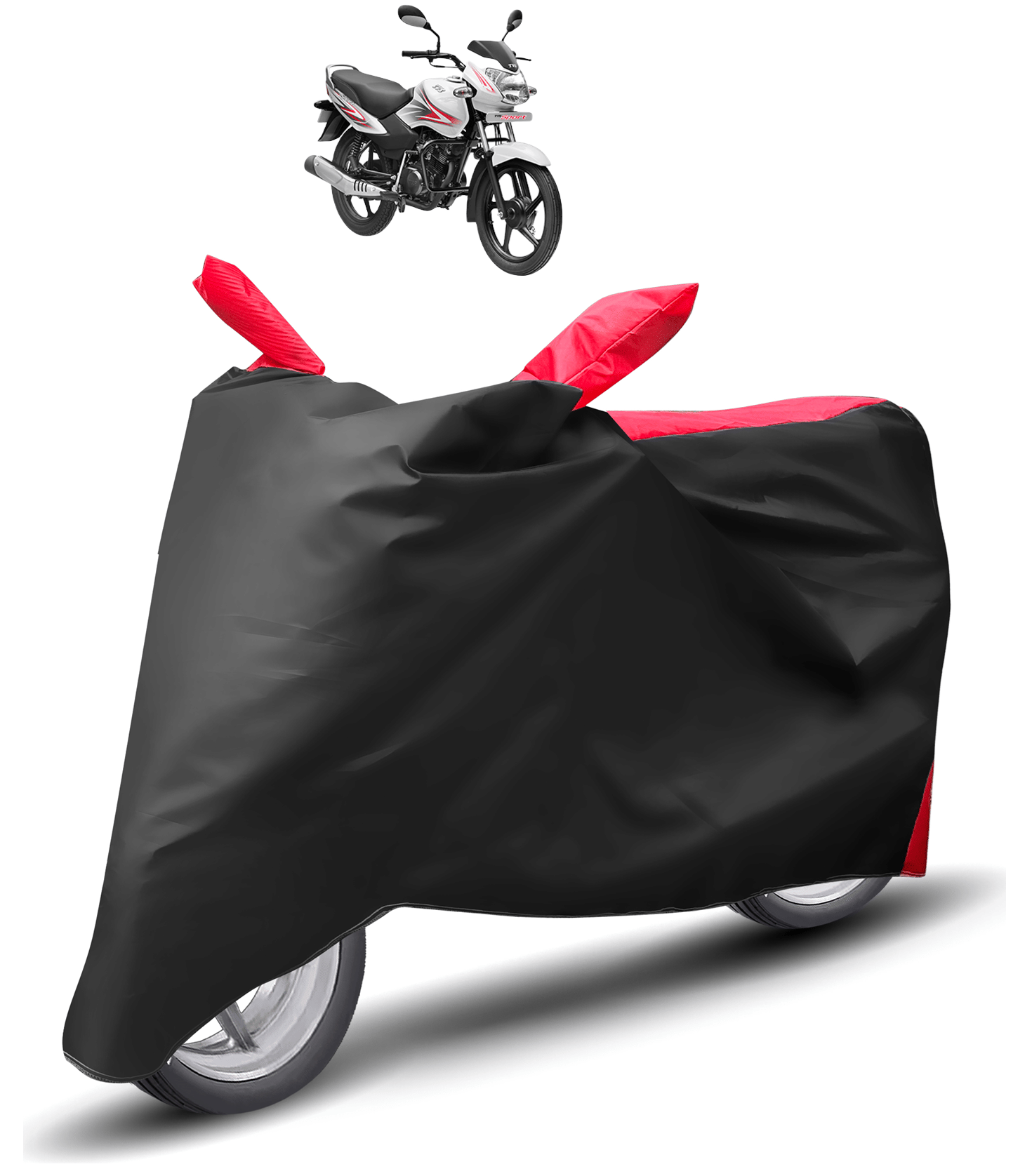 Mockhe Bike Body Cover for TVS Sport ( Pack of 1 ) , Red Mockhe Bike Body Cover for TVS Sport ( Pack of 1 ) , Red