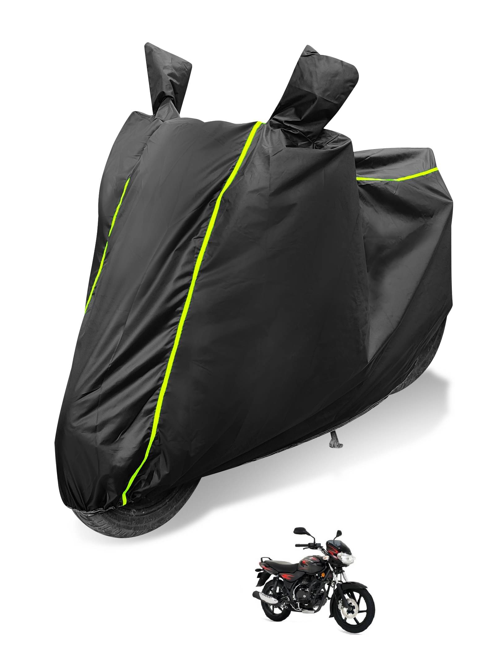 Mockhe Bike Body Cover for Bajaj Discover ( Pack of 1 ) , Black Mockhe Bike Body Cover for Bajaj Discover ( Pack of 1 ) , Black