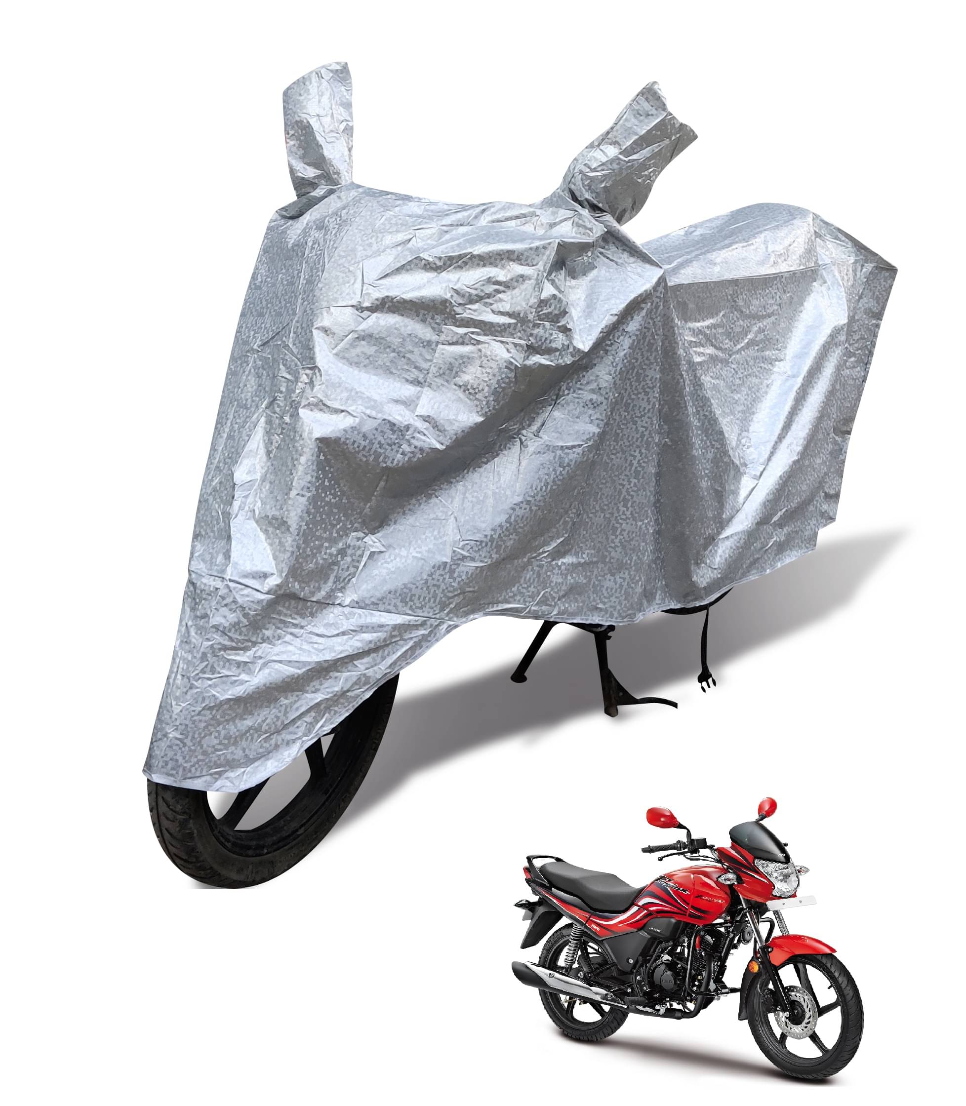 Mockhe Bike Body Cover for Hero Passion X Pro ( Pack of 1 ) , Silver     			Mockhe Bike Body Cover for Hero Passion X Pro ( Pack of 1 ) , Silver