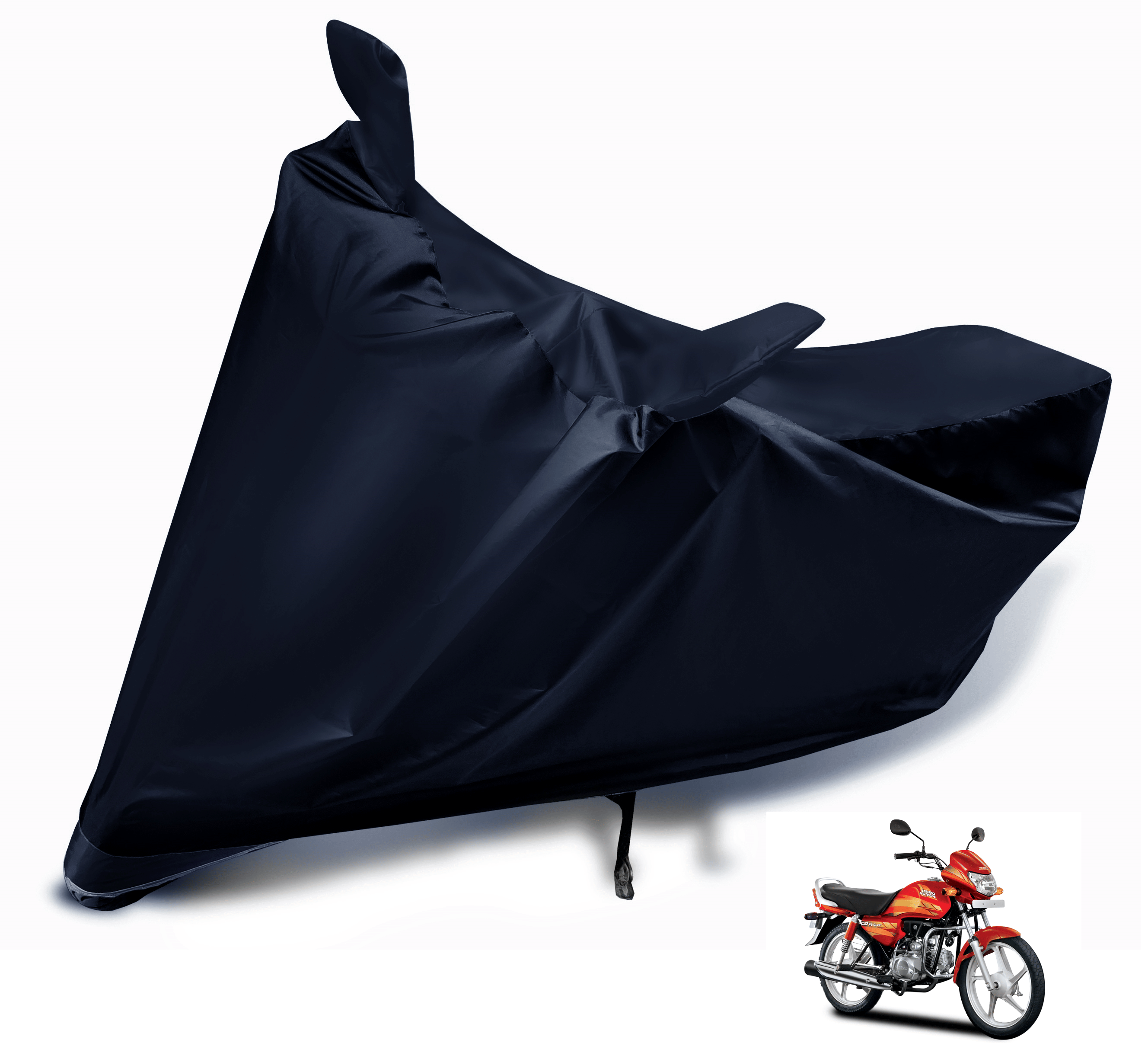 Mockhe Bike Body Cover for Hero CD Deluxe ( Pack of 1 ) , Black Mockhe Bike Body Cover for Hero CD Deluxe ( Pack of 1 ) , Black