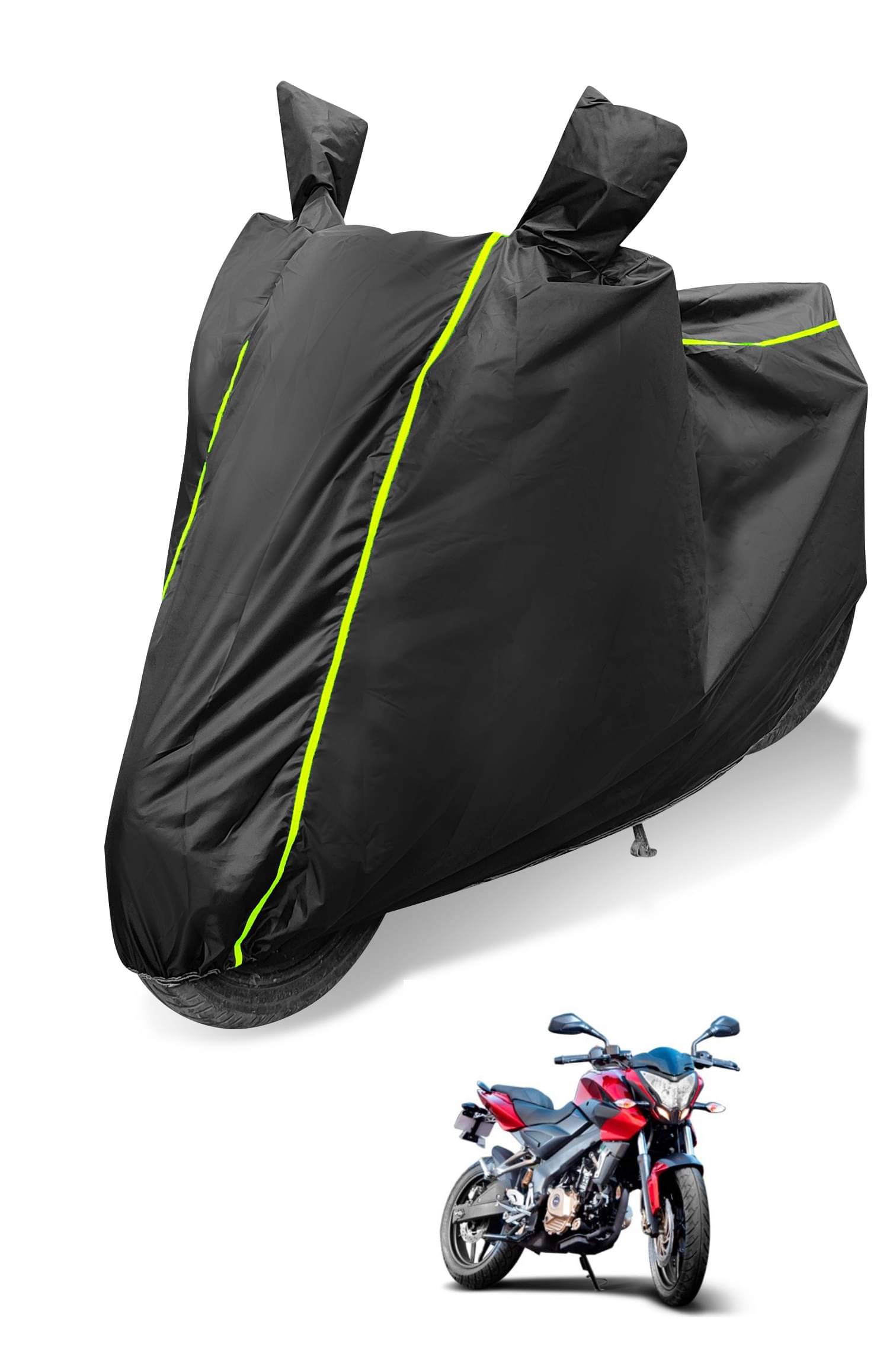     			Mockhe Bike Body Cover for Bajaj Pulsar 200 NS ( Pack of 1 ) , Black