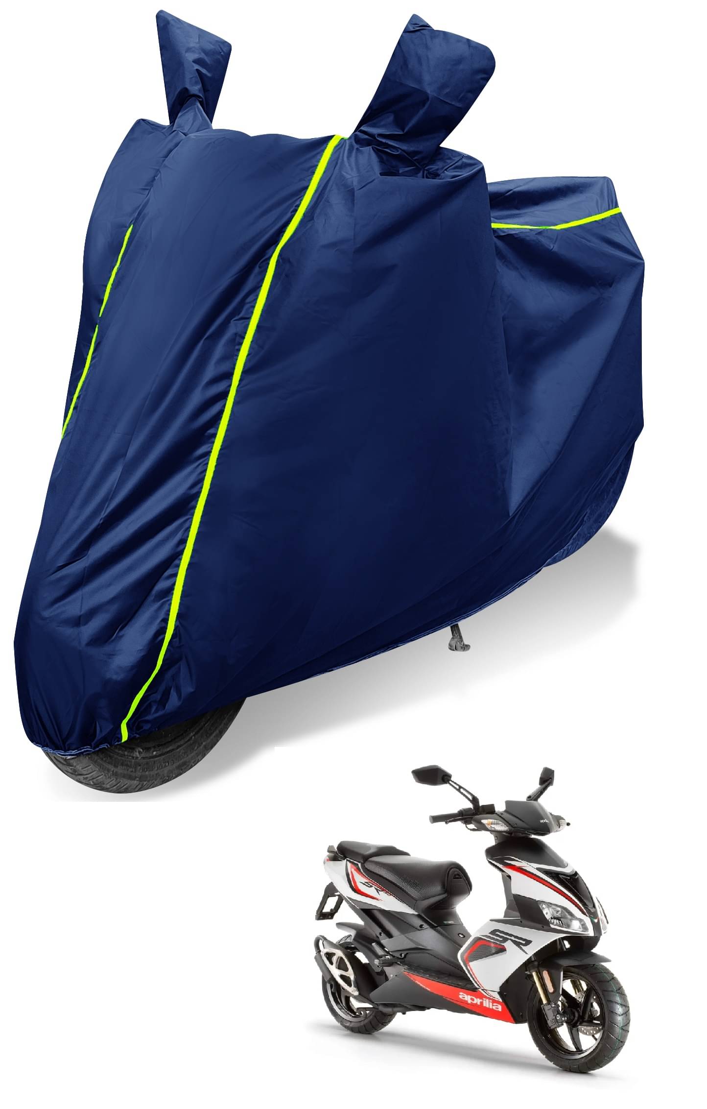 Mockhe Bike Body Cover for Aprilia All Bike Models ( Pack of 1 ) , Blue Mockhe Bike Body Cover for Aprilia All Bike Models ( Pack of 1 ) , Blue