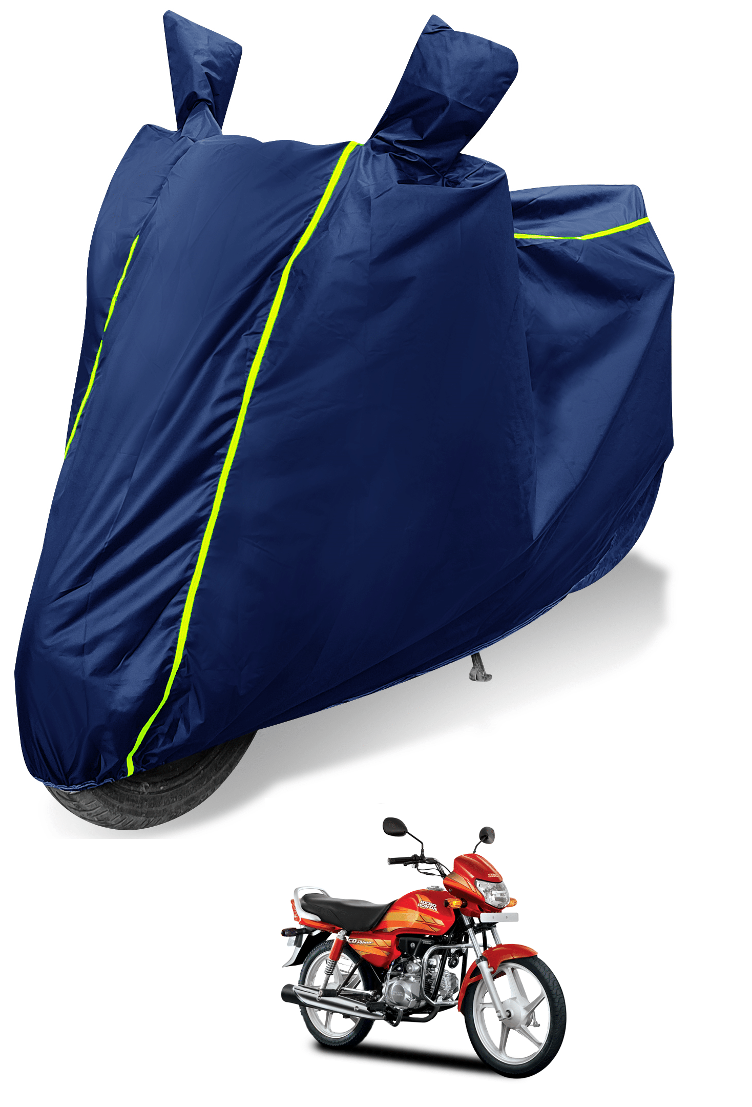 Mockhe Bike Body Cover for Hero CD Deluxe ( Pack of 1 ) , Blue Mockhe Bike Body Cover for Hero CD Deluxe ( Pack of 1 ) , Blue