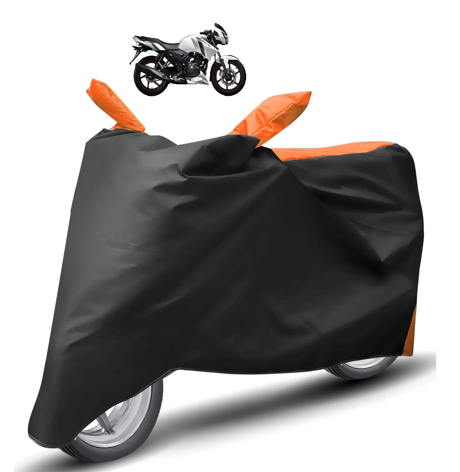 Mockhe Bike Body Cover for TVS Apache RTR 160 ( Pack of 1 ) , Orange