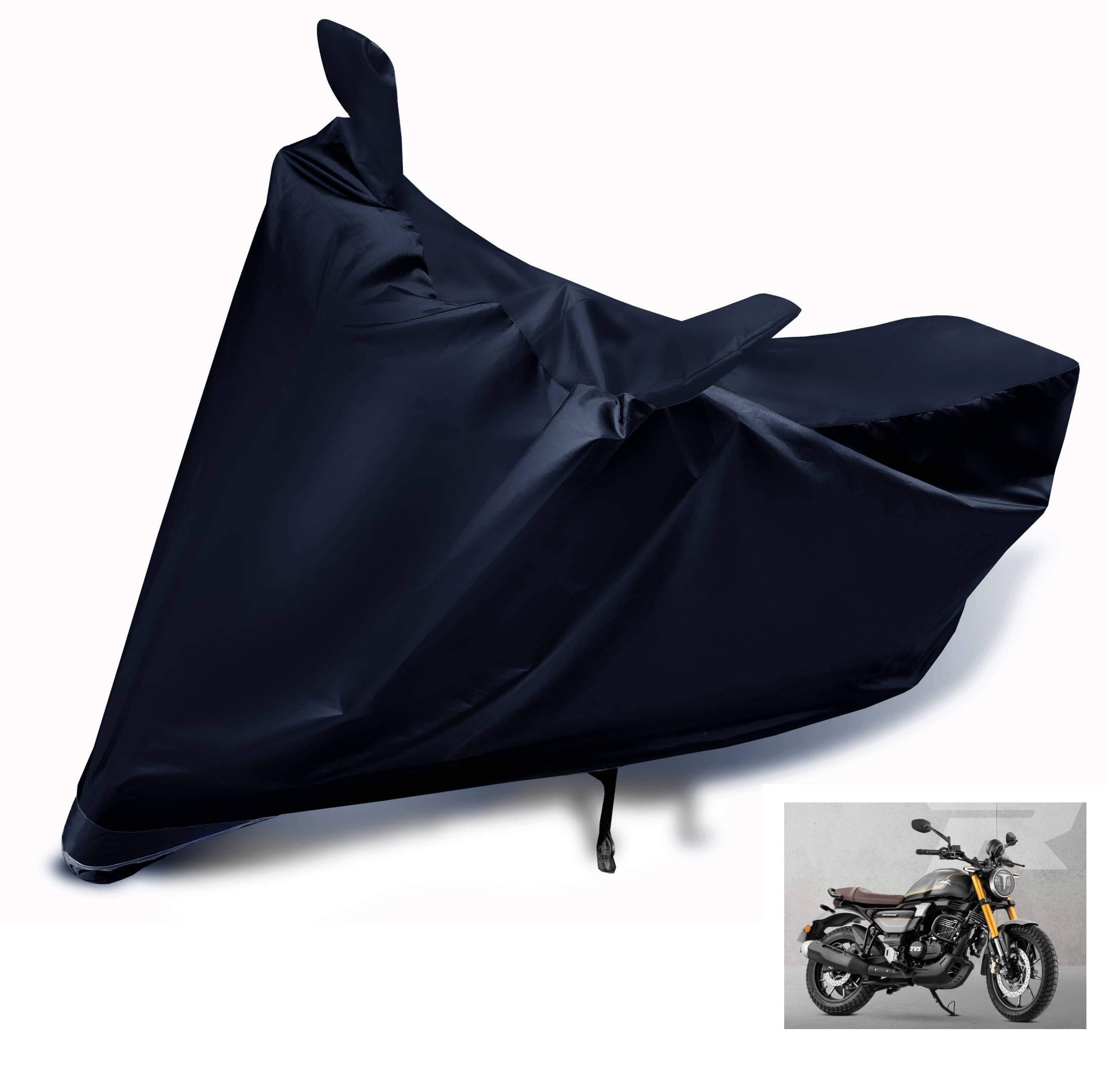 Mockhe Bike Body Cover for TVS All Bike Models ( Pack of 1 ) , Black Mockhe Bike Body Cover for TVS All Bike Models ( Pack of 1 ) , Black