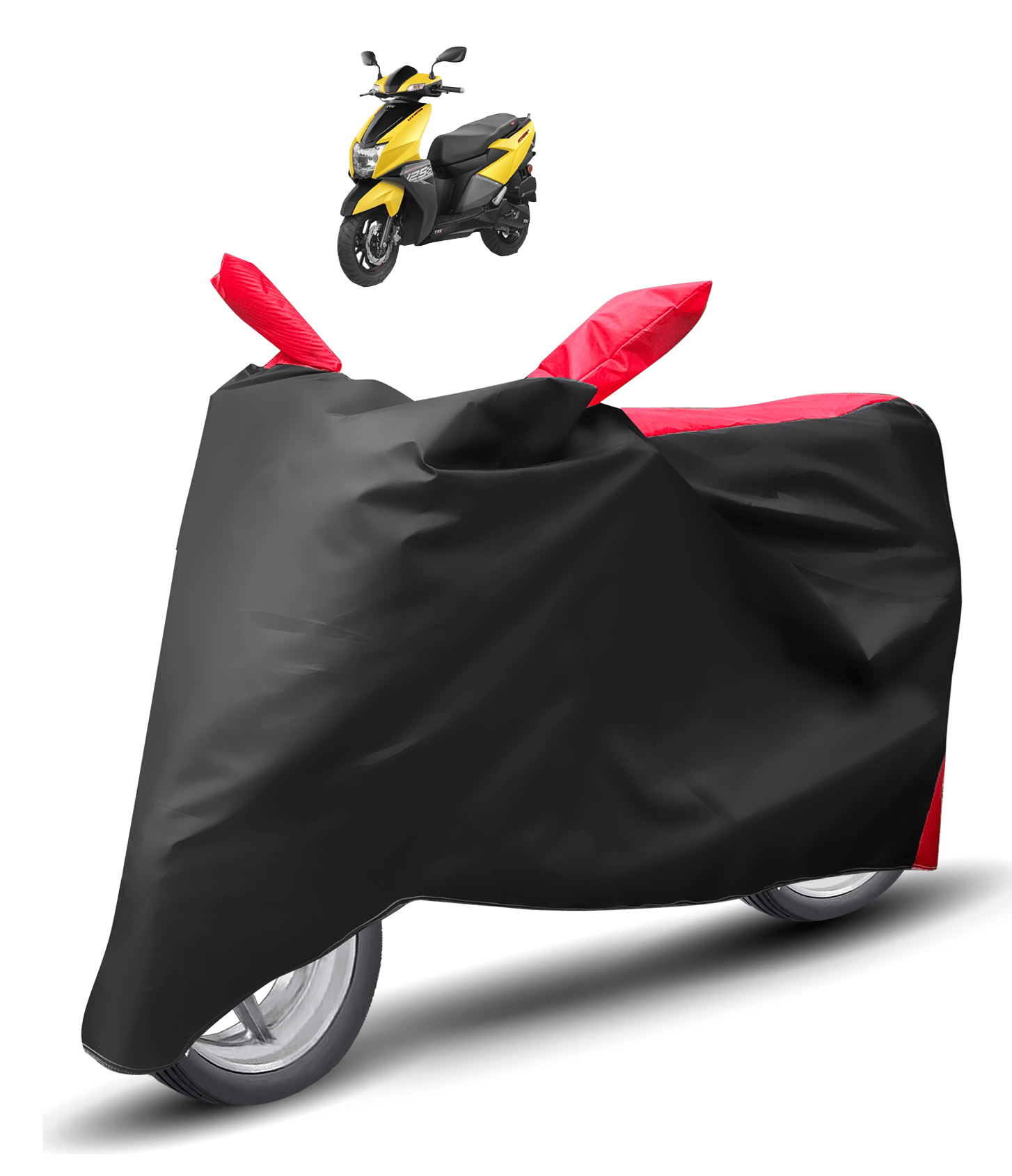 Mockhe Bike Body Cover for TVS NTORQ 125 ( Pack of 1 ) , Red