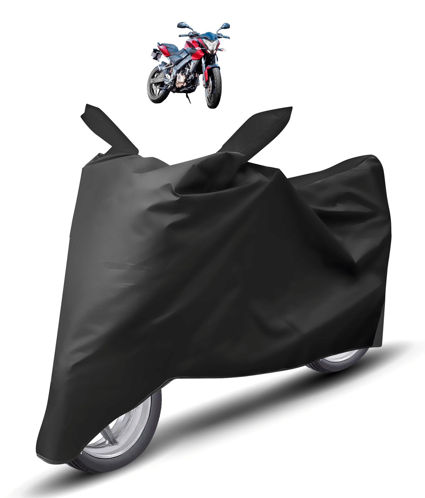 Mockhe Bike Body Cover for Bajaj Pulsar 200 ( Pack of 1 ) , Black Mockhe Bike Body Cover for Bajaj Pulsar 200 ( Pack of 1 ) , Black