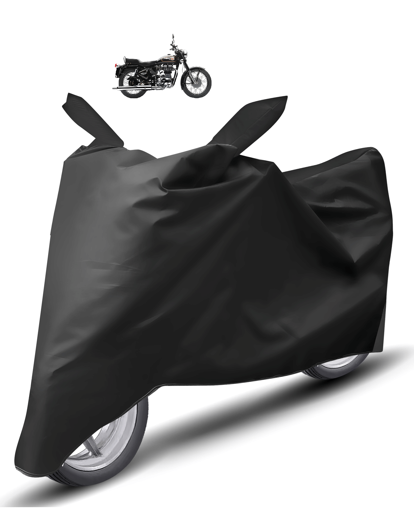     			Mockhe Bike Body Cover for Royal Enfield Bullet 350 ( Pack of 1 ) , Black