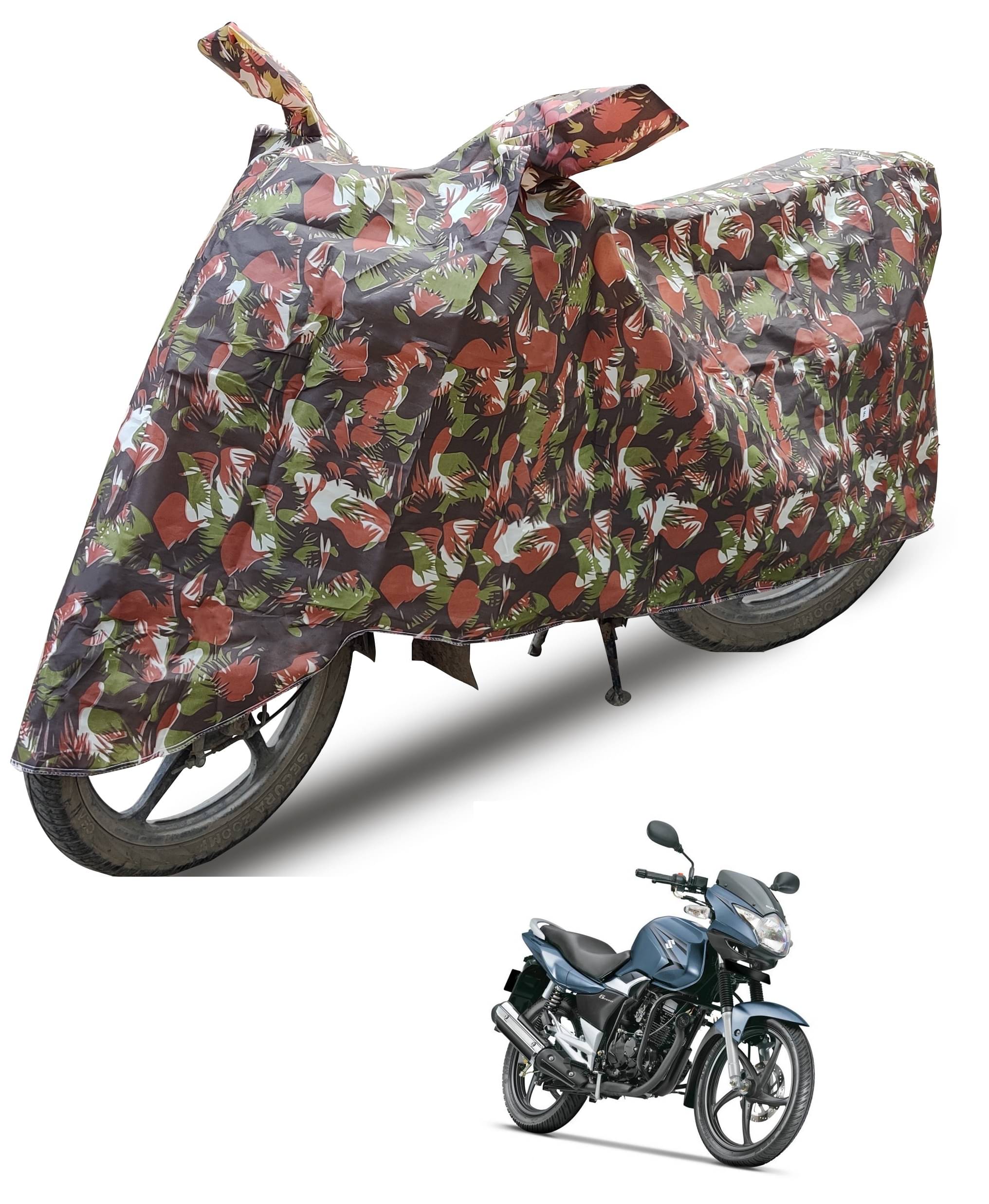     			Mockhe Bike Body Cover for Suzuki GS 150R ( Pack of 1 ) , Brown