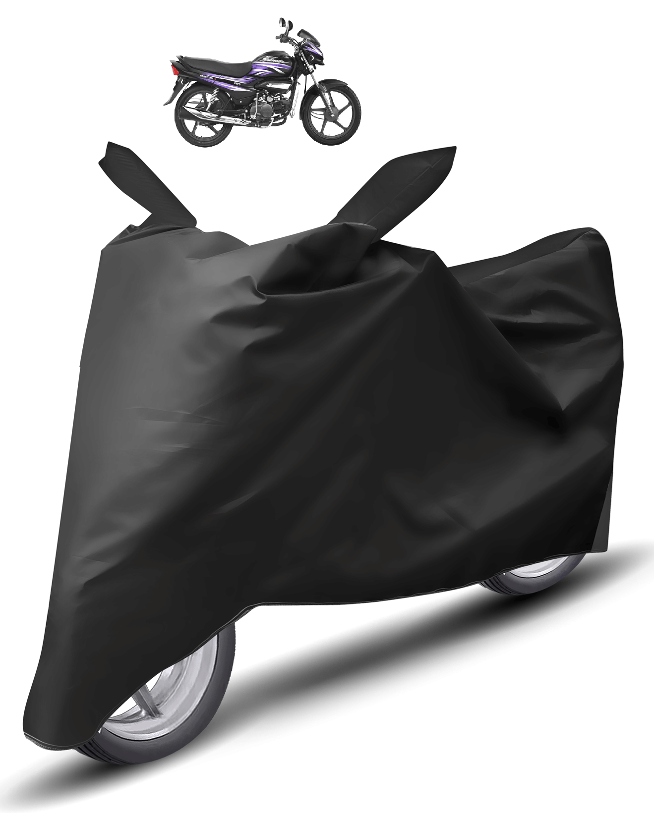     			Mockhe Bike Body Cover for Hero Super Splendor ( Pack of 1 ) , Black