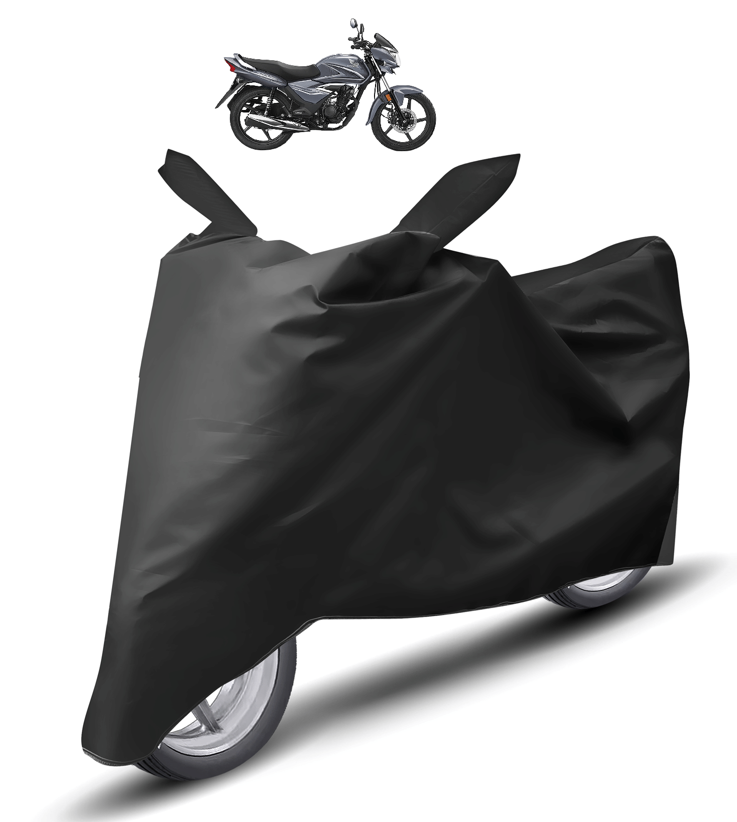 Mockhe Bike Body Cover for Honda SHINE ( Pack of 1 ) , Black Mockhe Bike Body Cover for Honda SHINE ( Pack of 1 ) , Black
