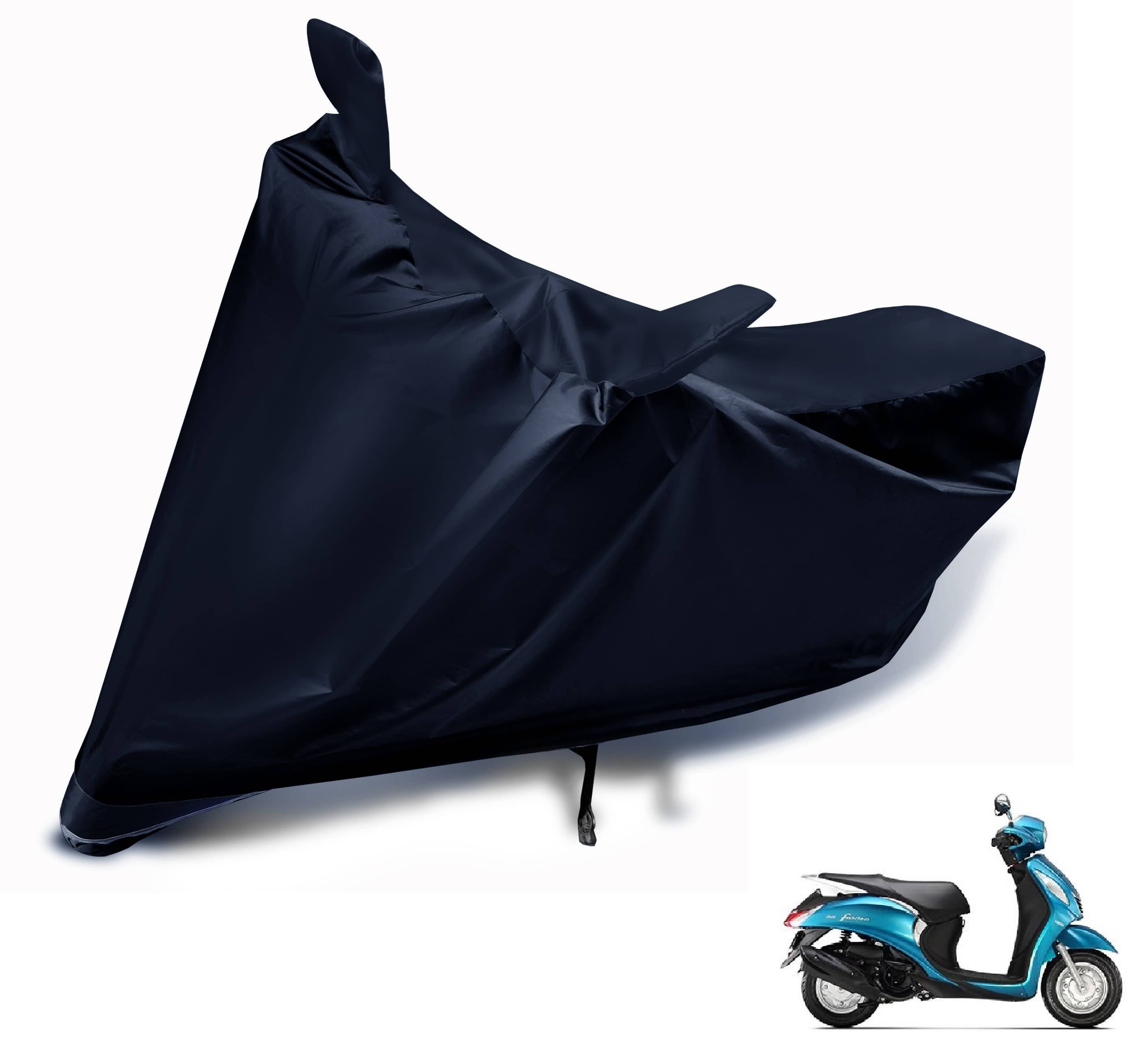     			Mockhe Bike Body Cover for Yamaha Fascino ( Pack of 1 ) , Black