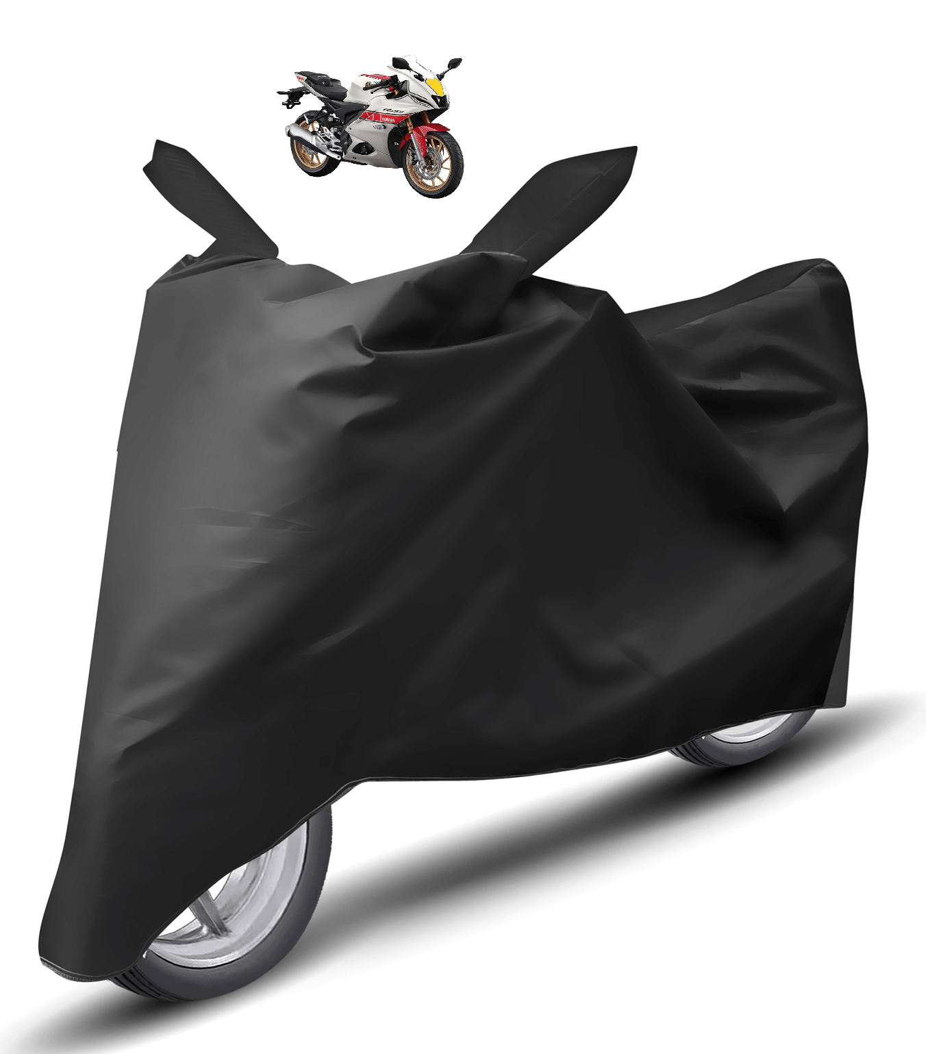 Mockhe Bike Body Cover for Yamaha R15 ( Pack of 1 ) , Black Mockhe Bike Body Cover for Yamaha R15 ( Pack of 1 ) , Black