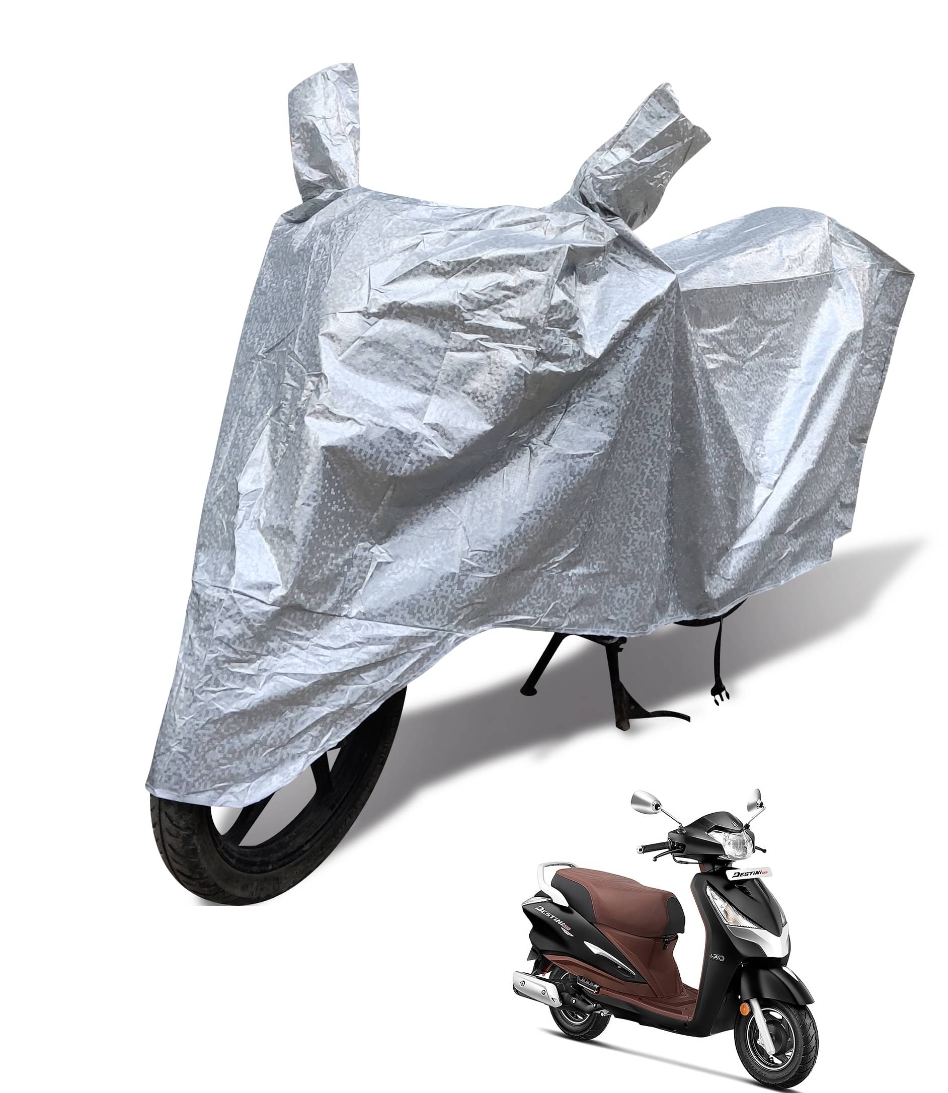 Mockhe Bike Body Cover for Hero All Bike Models ( Pack of 1 ) , Silver Mockhe Bike Body Cover for Hero All Bike Models ( Pack of 1 ) , Silver