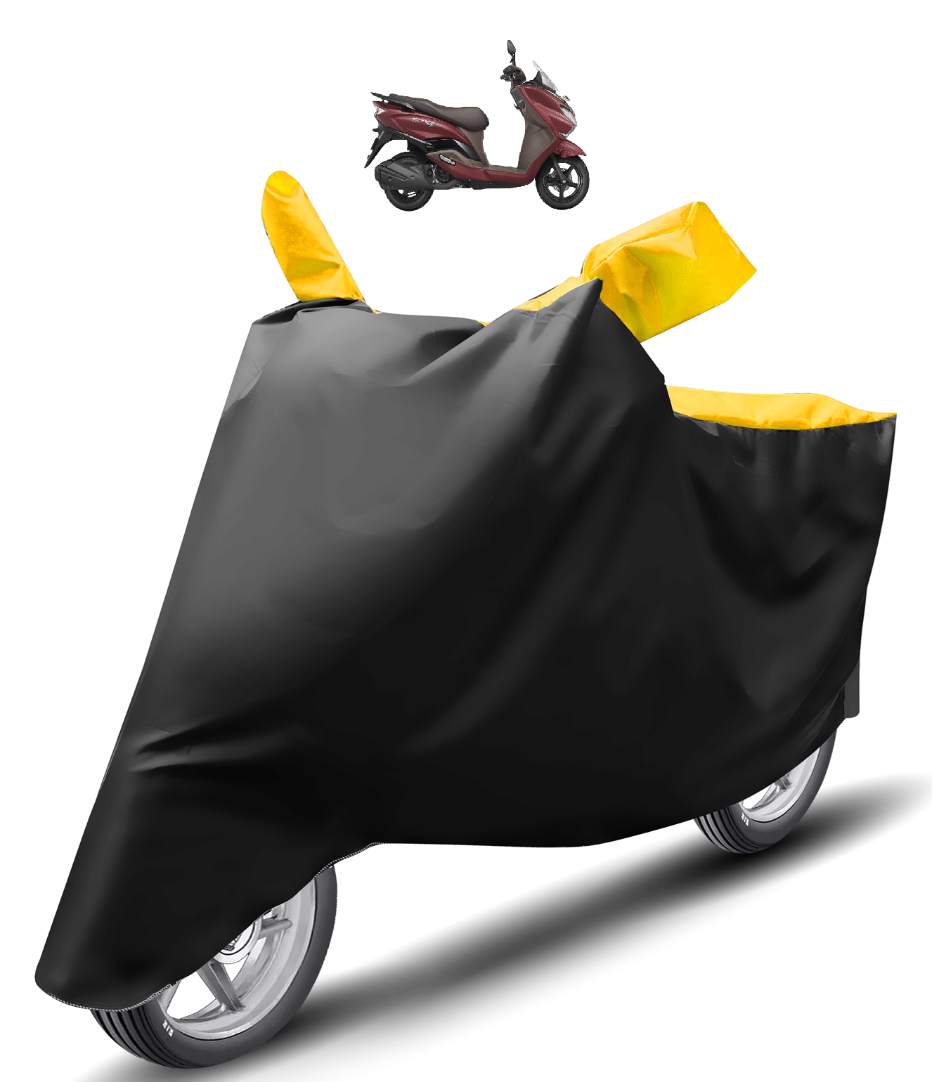 Mockhe Bike Body Cover for Suzuki All Bike Models ( Pack of 1 ) , Yellow Mockhe Bike Body Cover for Suzuki All Bike Models ( Pack of 1 ) , Yellow