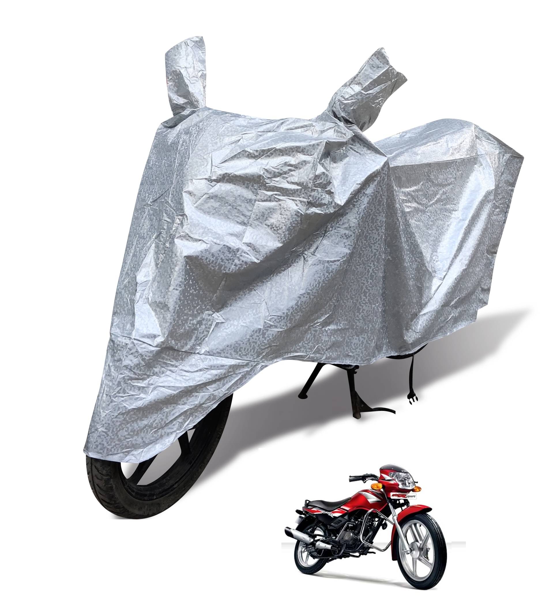 Mockhe Bike Body Cover for TVS Star Sport ( Pack of 1 ) , Silver Mockhe Bike Body Cover for TVS Star Sport ( Pack of 1 ) , Silver