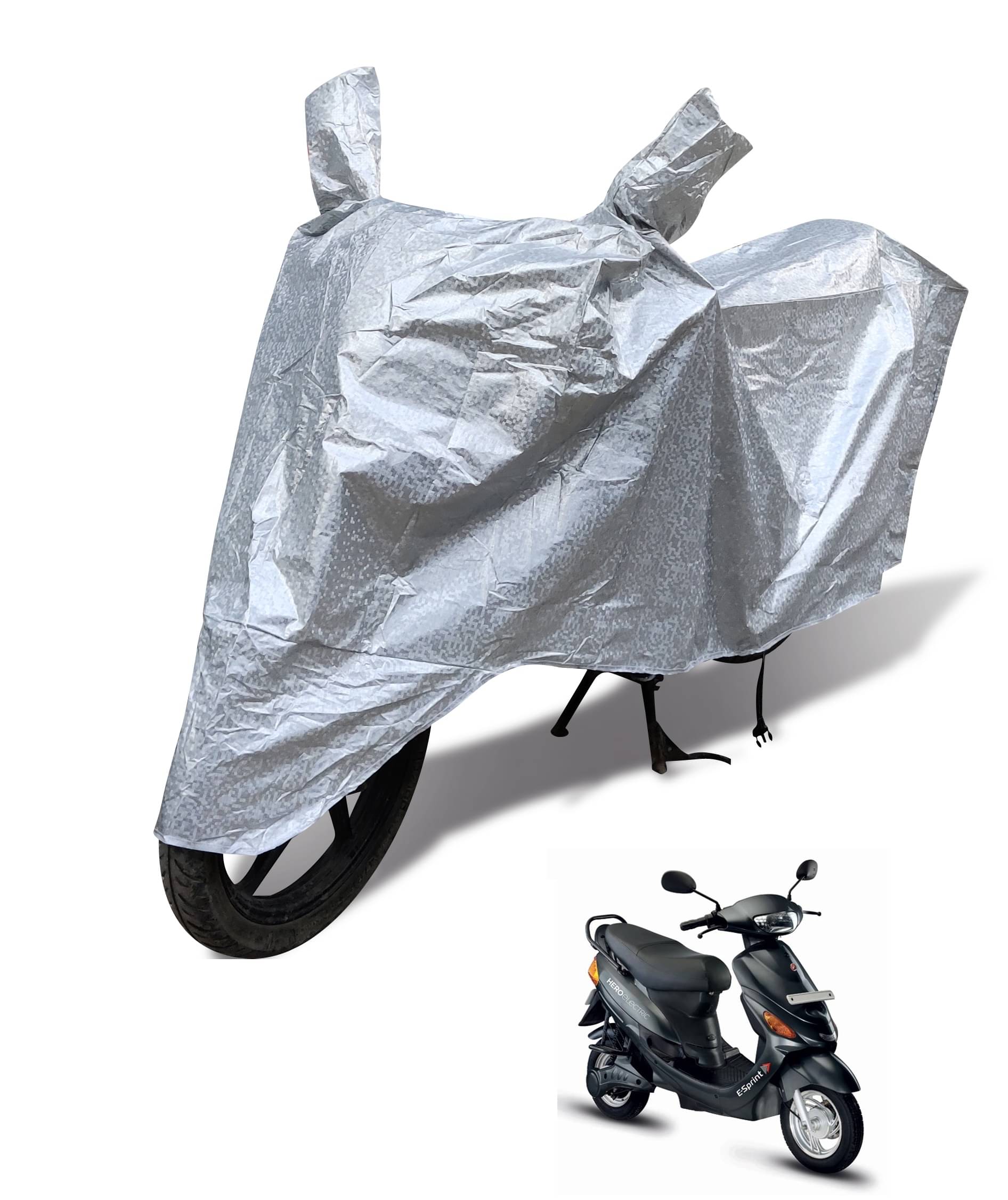     			Mockhe Bike Body Cover for Hero E Sprint ( Pack of 1 ) , Silver