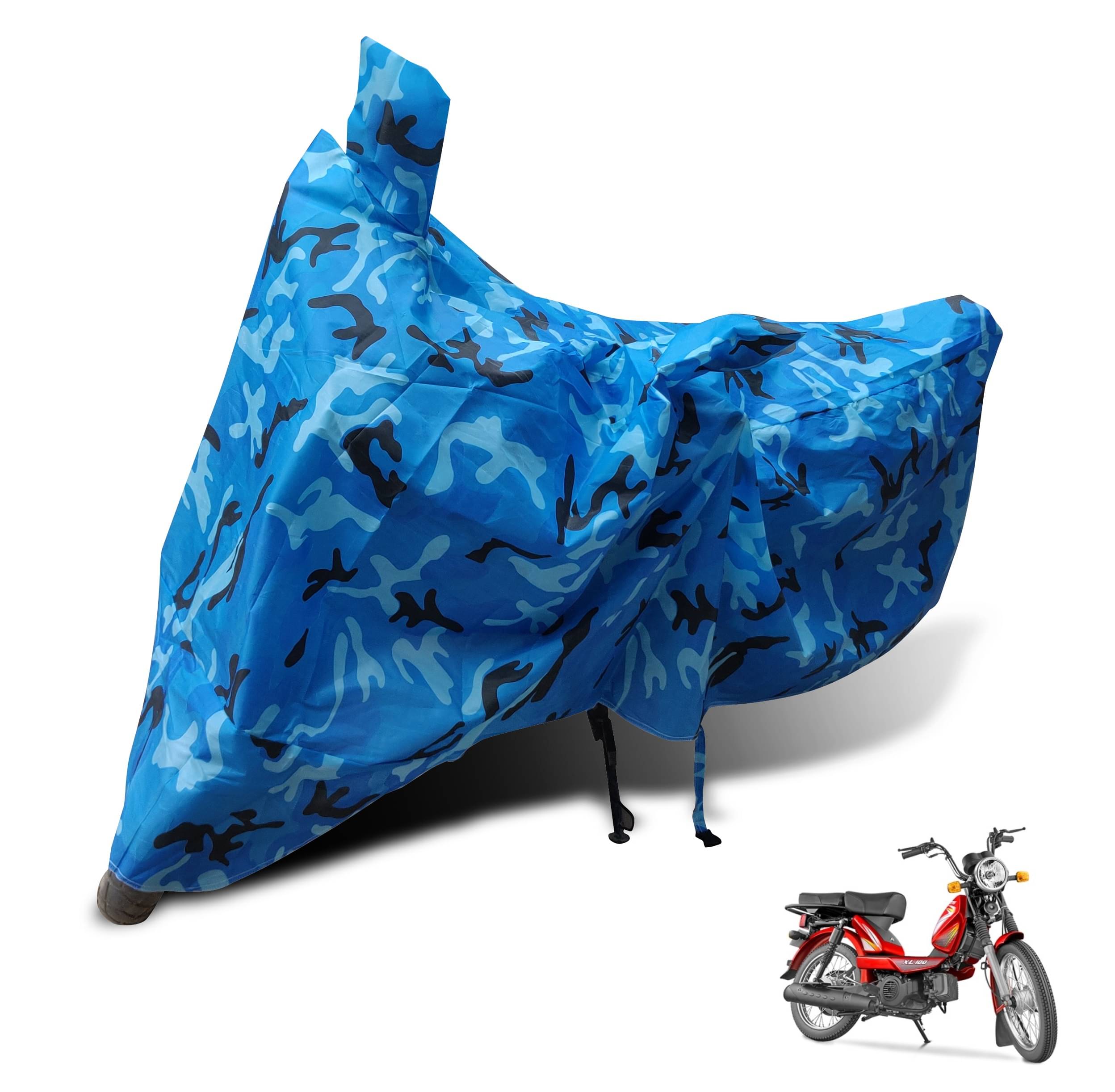 Mockhe Bike Body Cover for TVS Heavy Duty Super XL ( Pack of 1 ) , Blue Mockhe Bike Body Cover for TVS Heavy Duty Super XL ( Pack of 1 ) , Blue