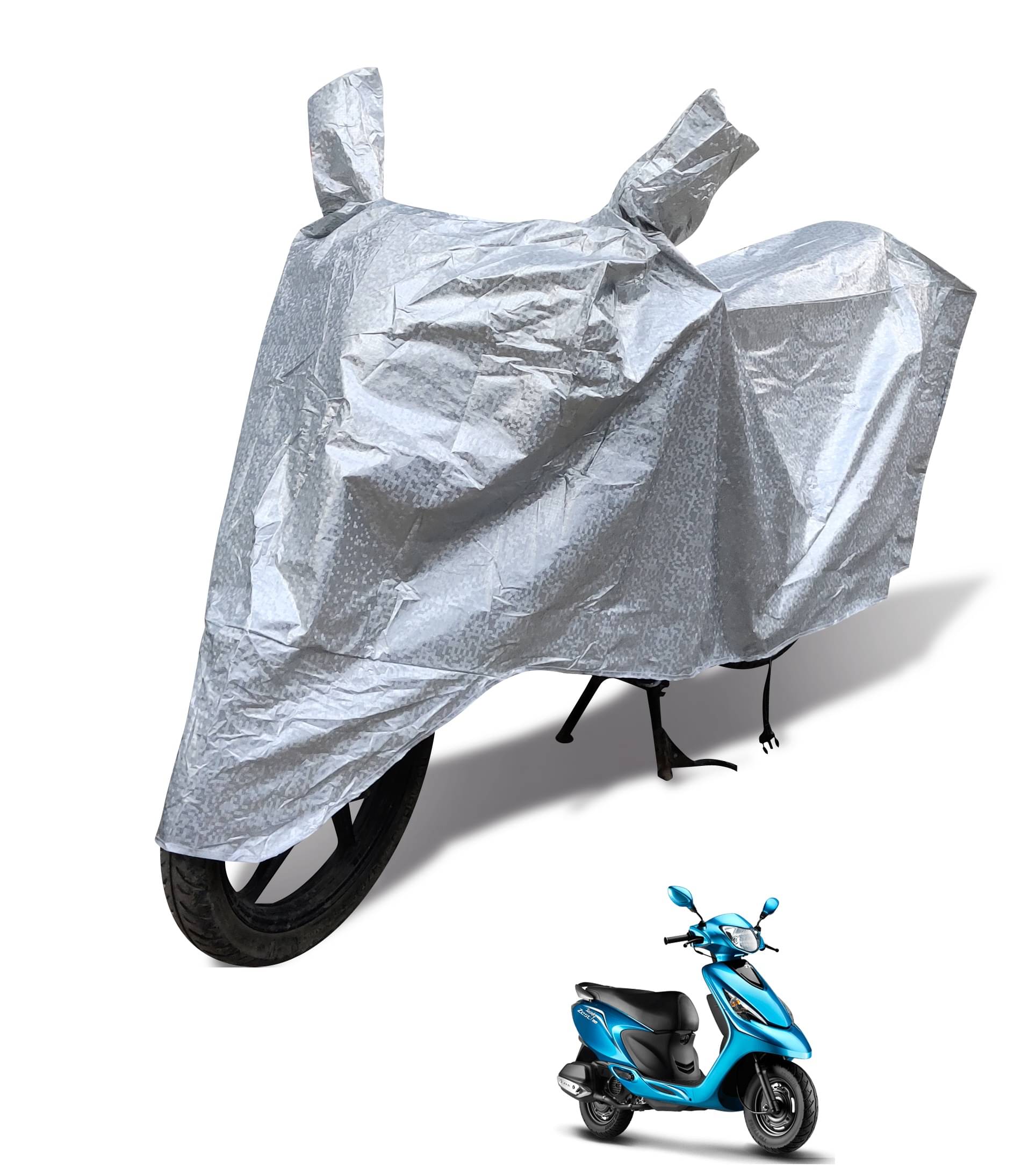 Mockhe Bike Body Cover for TVS ZEST ( Pack of 1 ) , Silver Mockhe Bike Body Cover for TVS ZEST ( Pack of 1 ) , Silver