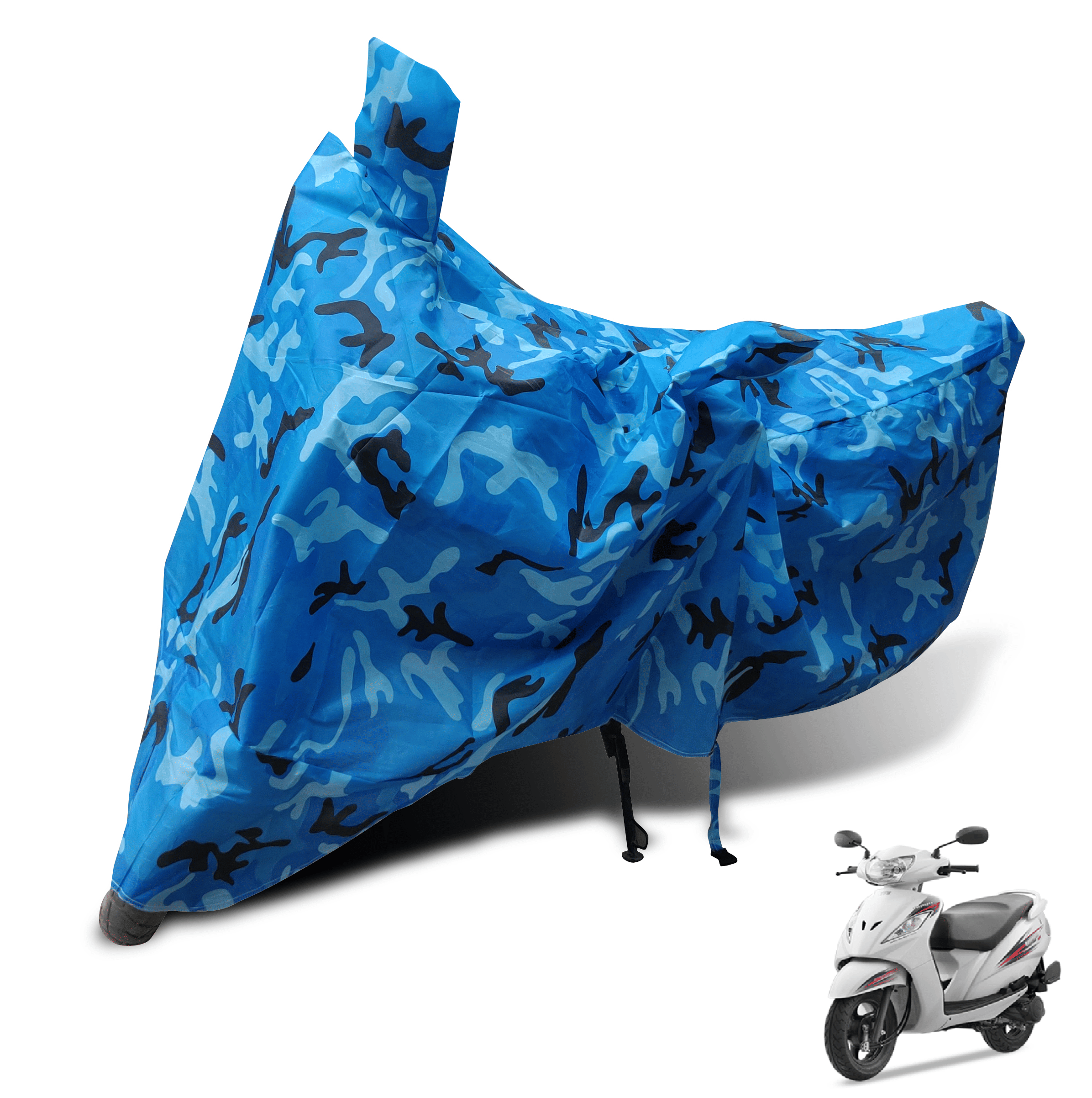 Mockhe Bike Body Cover for TVS Wego ( Pack of 1 ) , Blue Mockhe Bike Body Cover for TVS Wego ( Pack of 1 ) , Blue