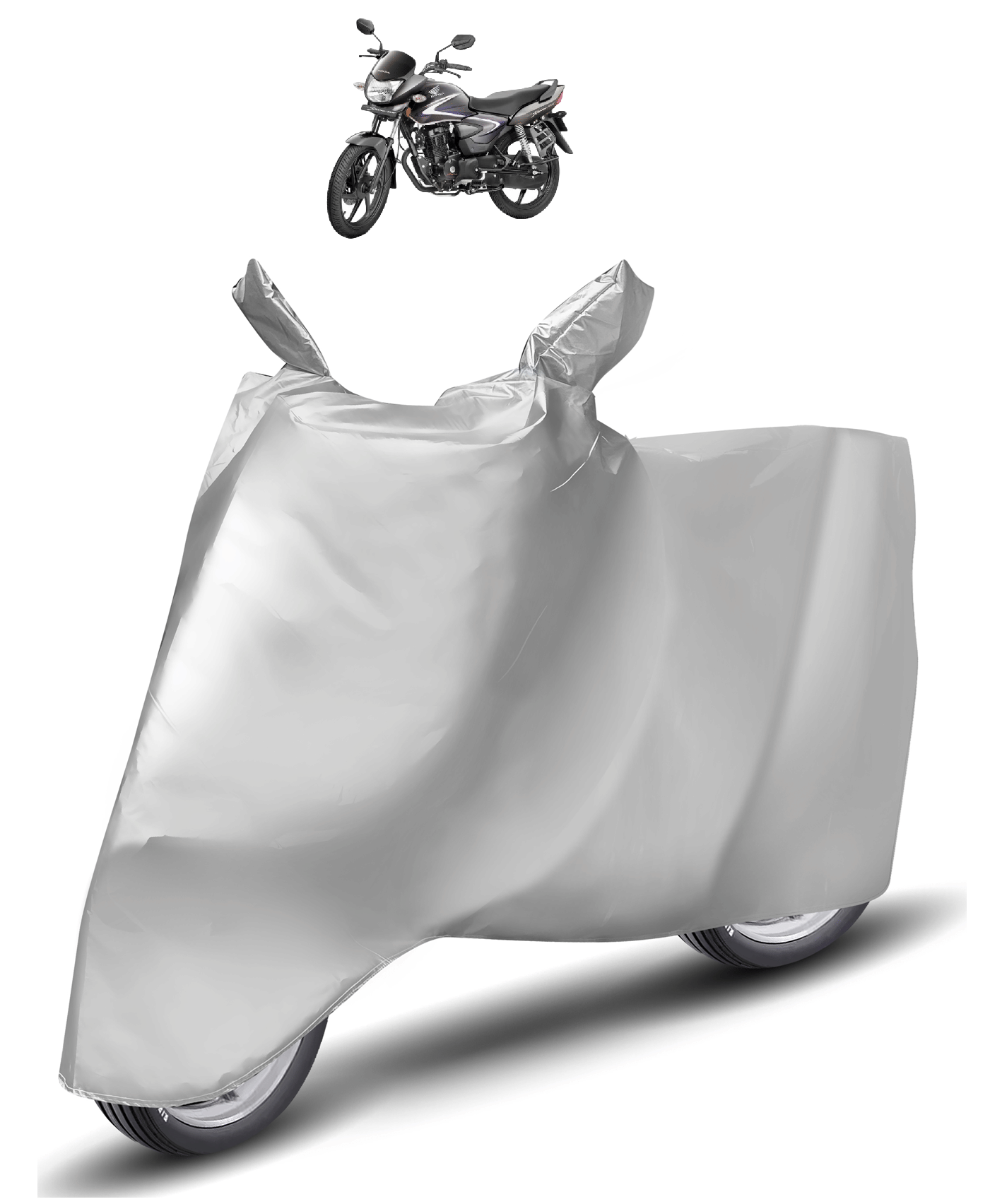 Mockhe Bike Body Cover for Honda CB Shine ( Pack of 1 ) , Silver Mockhe Bike Body Cover for Honda CB Shine ( Pack of 1 ) , Silver